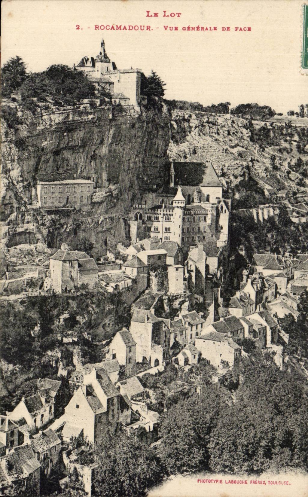 Rocamadour - Vue Generale de Face - CPA 