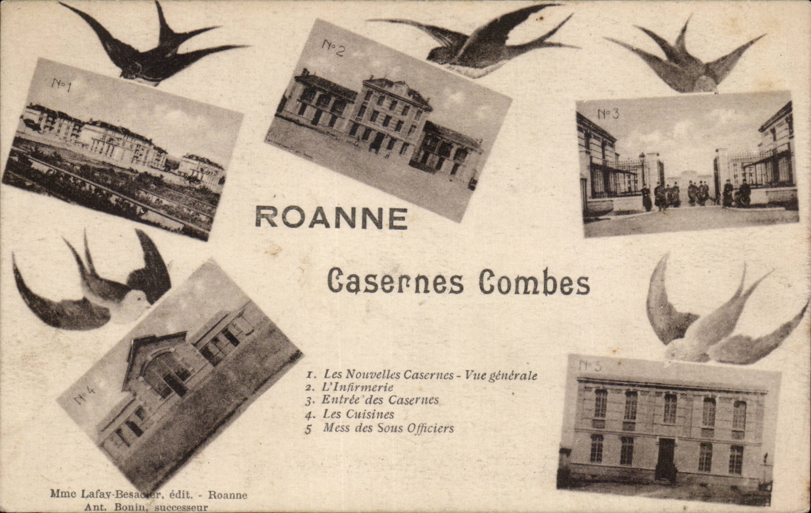 Roanne - Combes Barracks - Souvenir - CPA