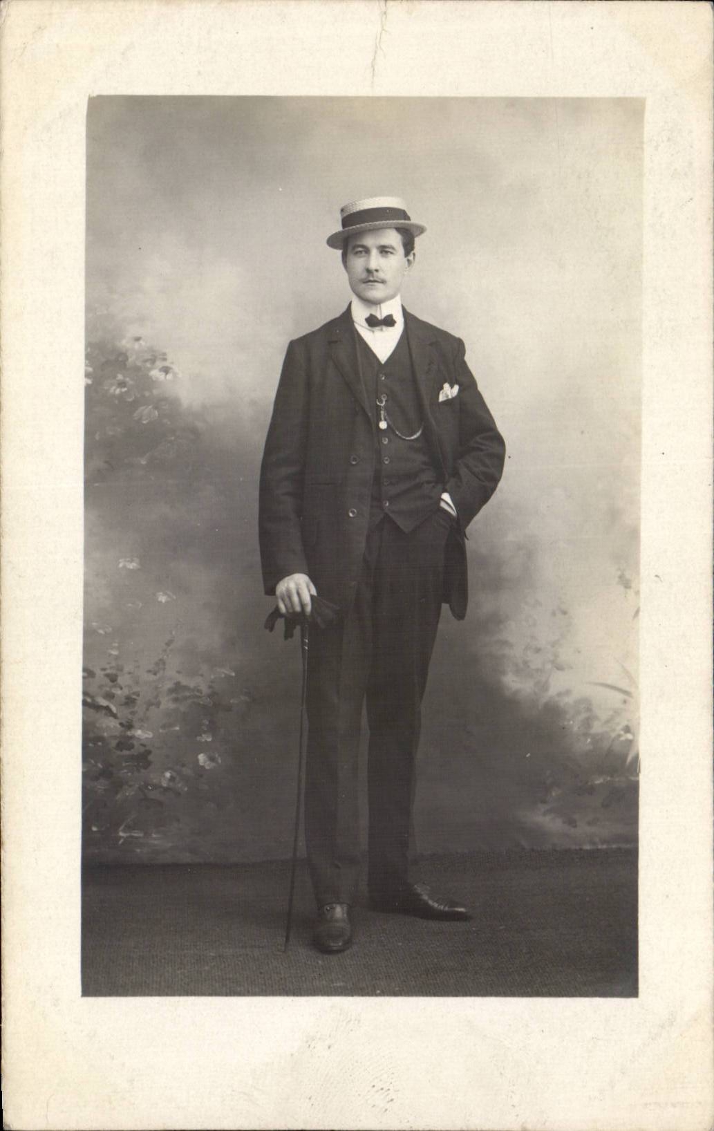 Real photo Fantasy - Men - Young man wearing hat - CPA