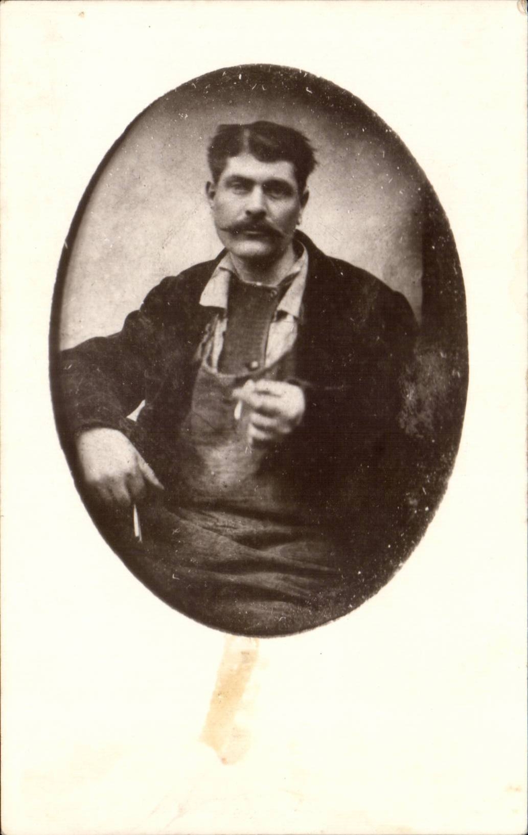 Real photo Fantasy - Men - man in label CPA