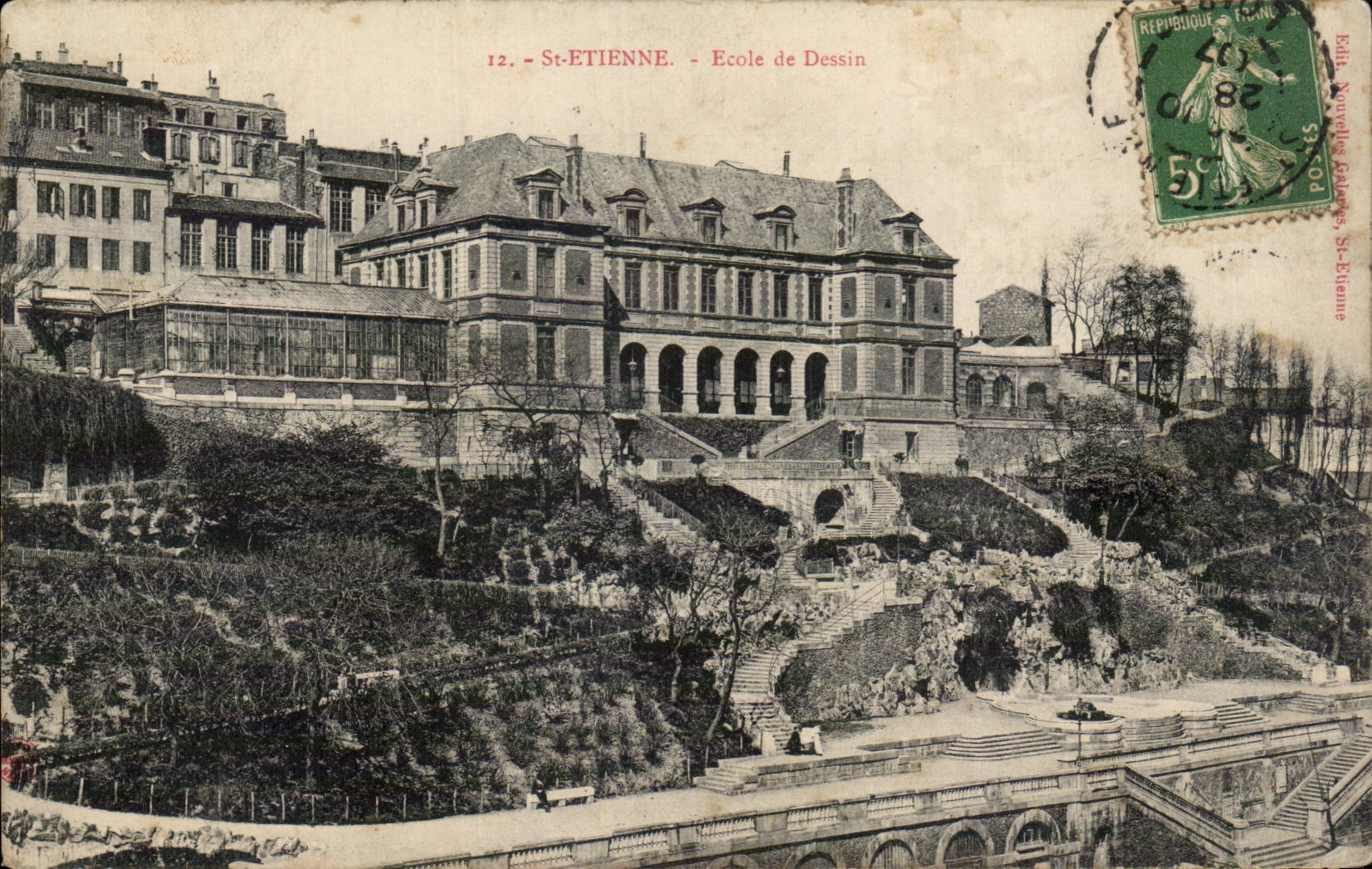 Saint Etienne - Art school - CPA