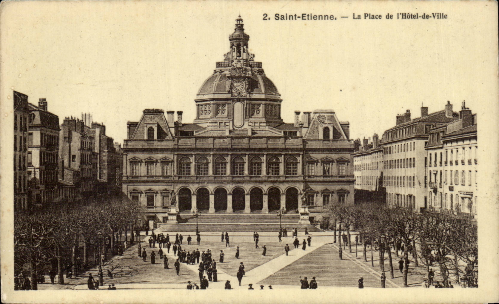 Saint Etienne Places it Town hall - CPA