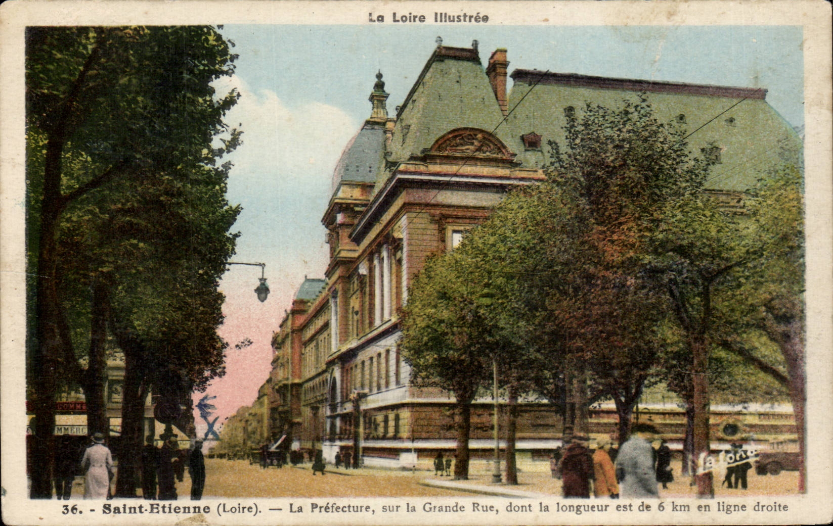 Saint Etienne - Prefecture - Main street - CPA