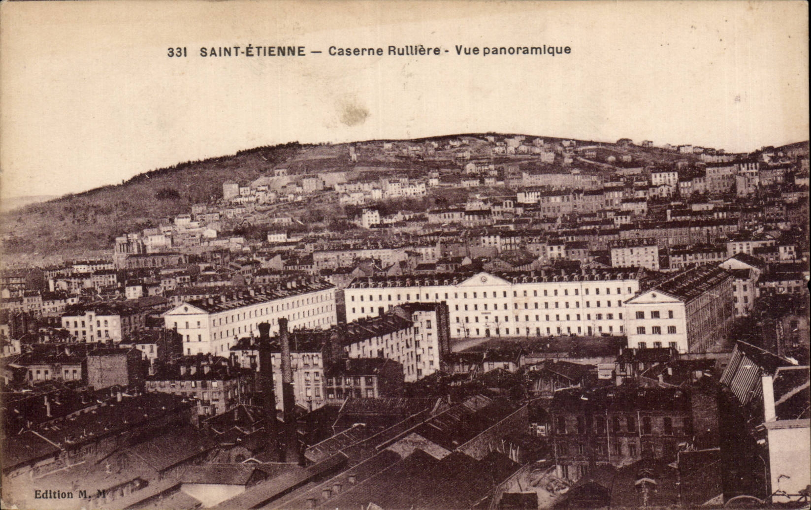 Saint-E'tienne - Rulliere acuartela - vision panoramica - CPA