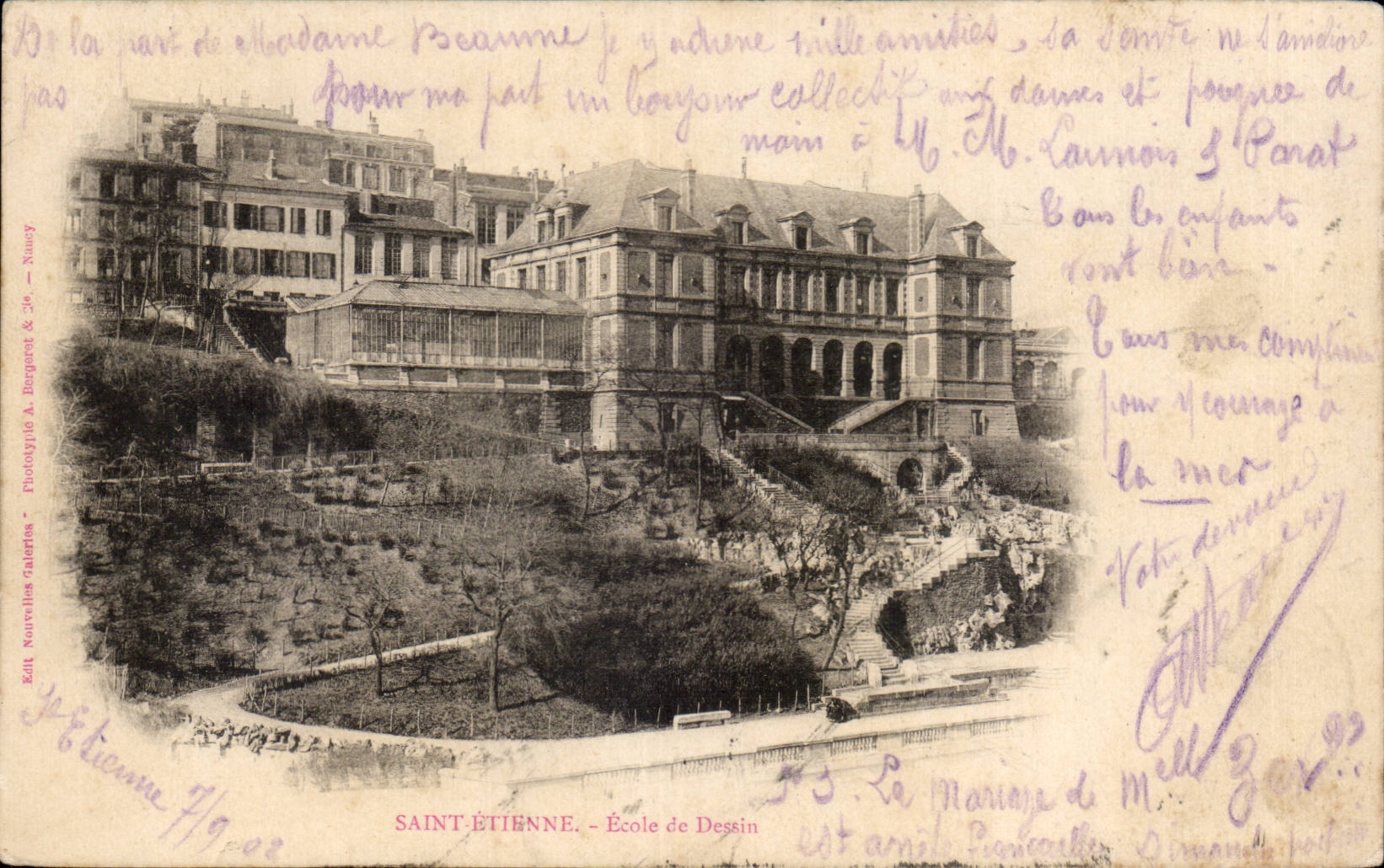 Saint-E'tienne - escuela de arte - CPA