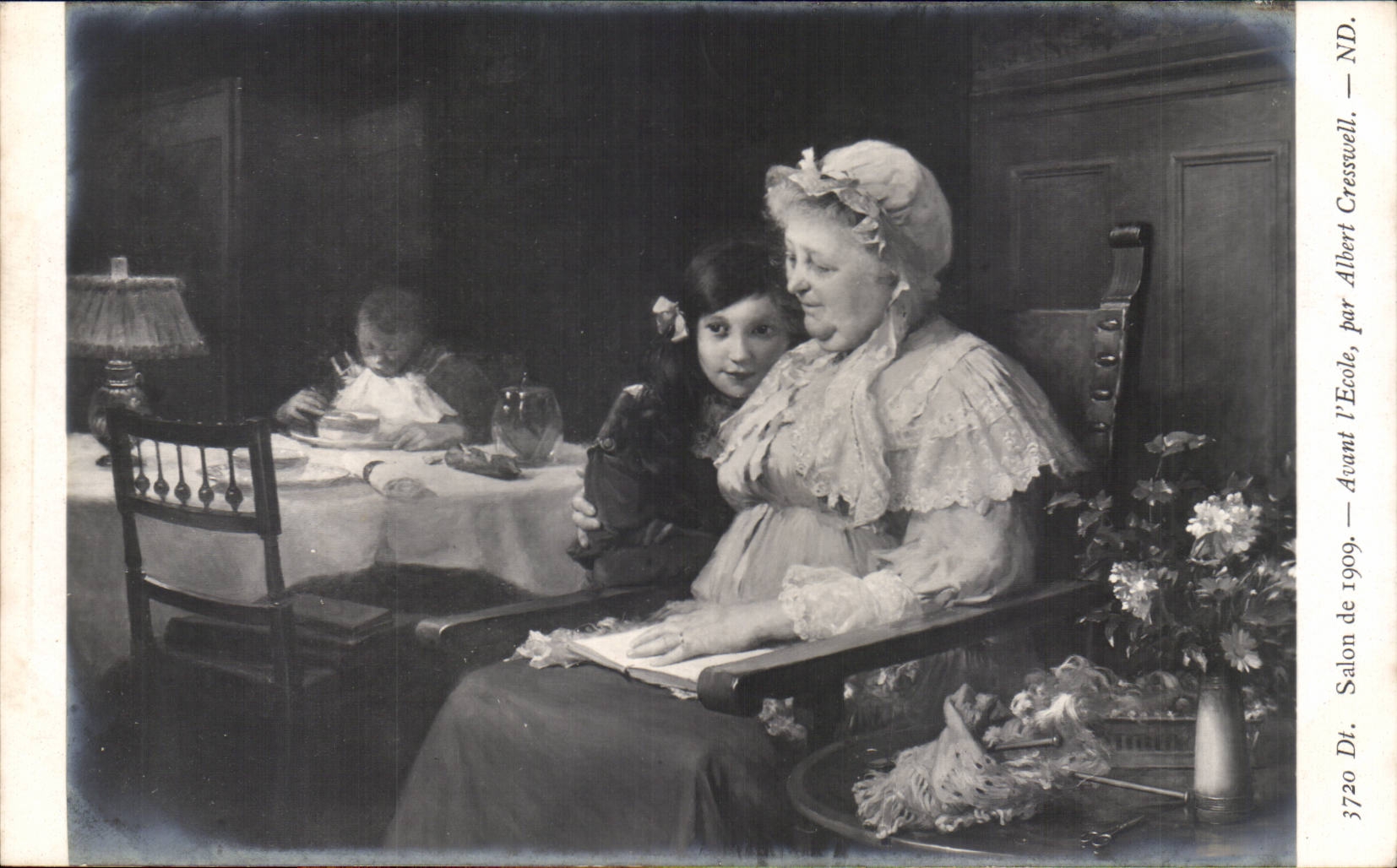 Arts - Peinture - Salon 1909 - Avant L'Ecole par Albert Cresswell - CPA 