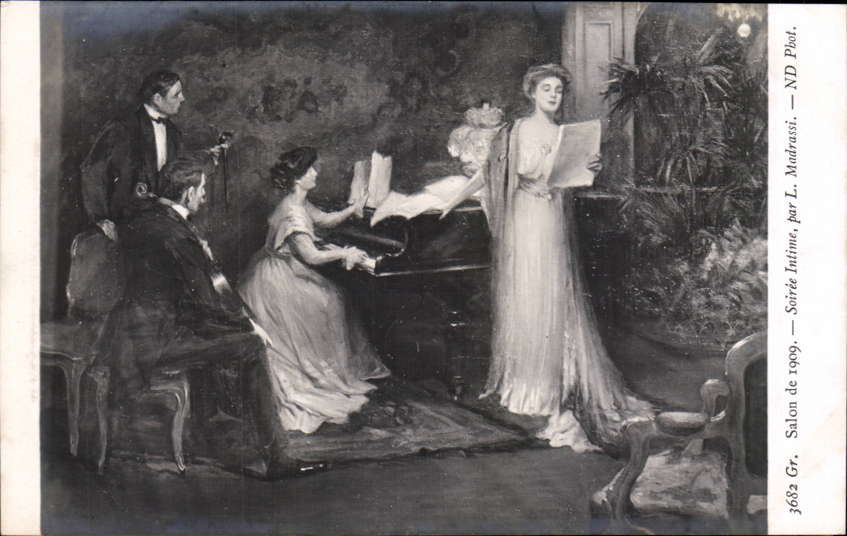 Arts - Peinture - Salon 1909 - Soiree Intime par L Madrasi - CPA 