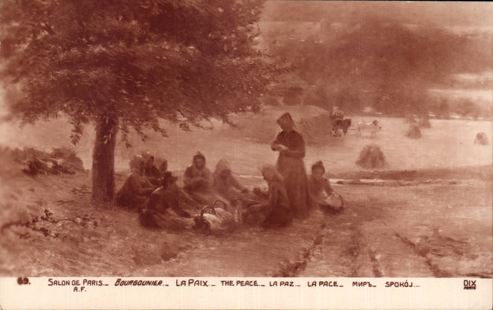 CPA Fantaisie Salon de Paris Bourgonier La paix 