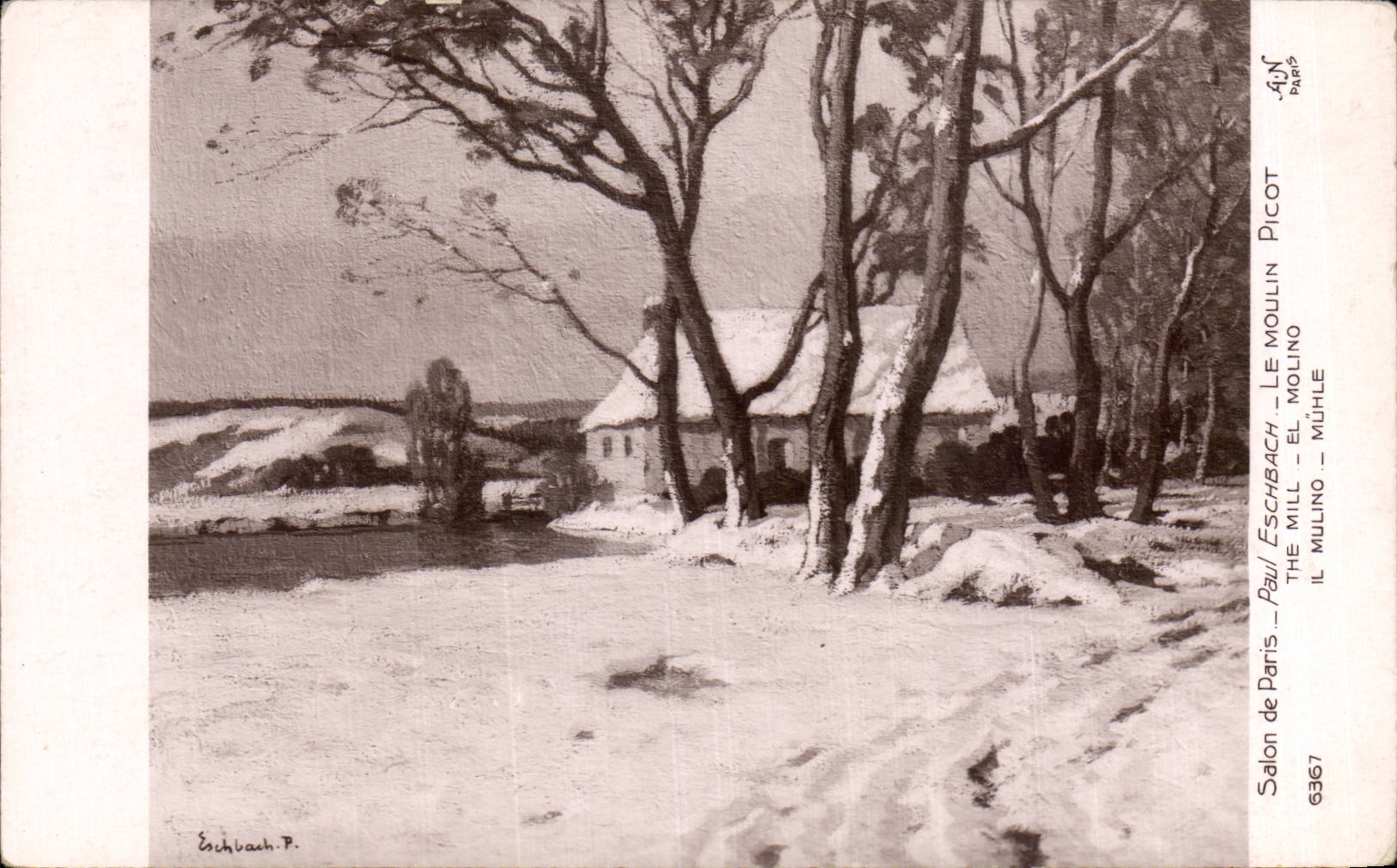 CPA Fantaisie Salon de Paris Eschbach Le moulin Picot