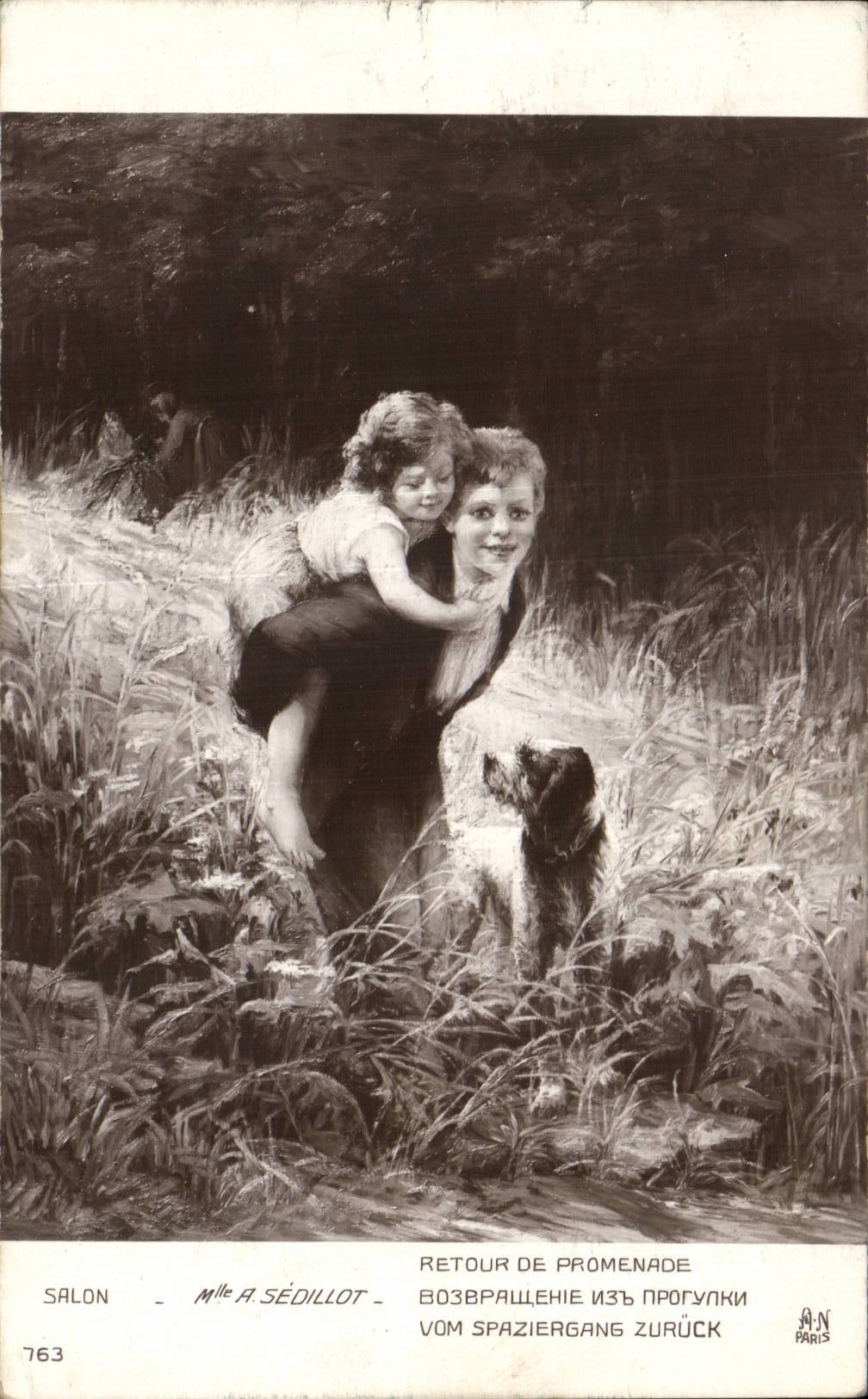 CPA Fantaisie Sedillot Retour de promenade 