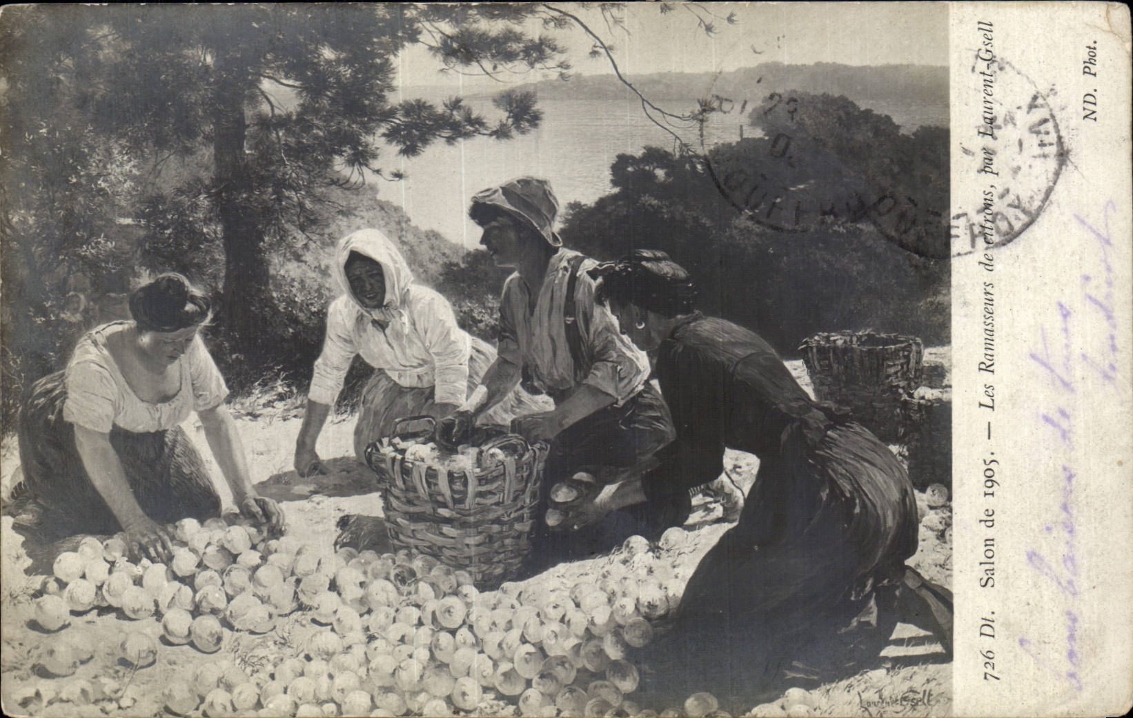 CPA Fantaisie Salon de 1905 Les ramasseurs de citrons par Laurent Gsell