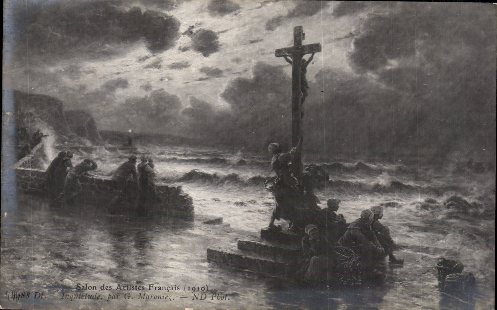 CPA Fantaisie Salon de 1910 Inquietude Maroniez