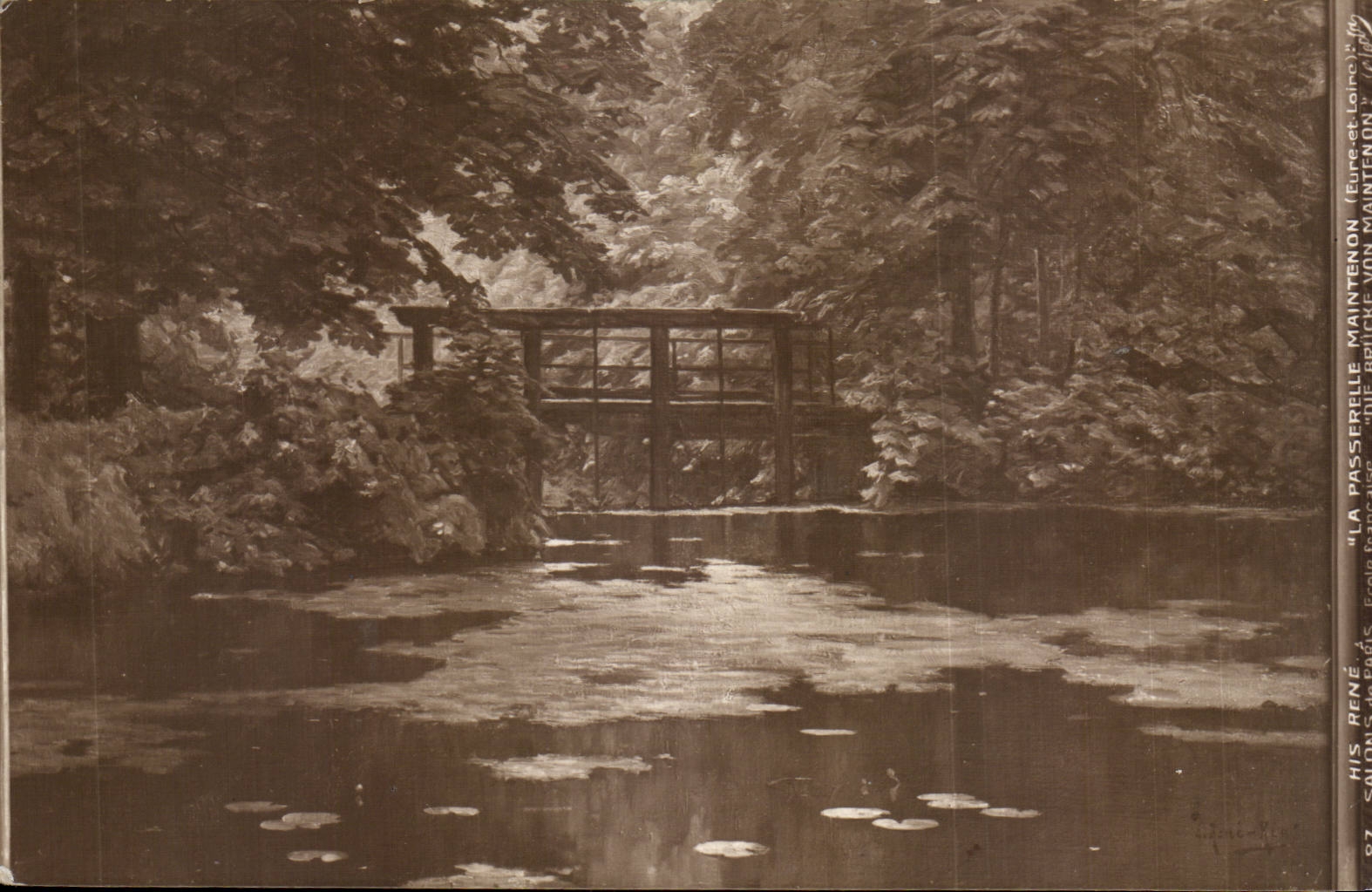 CPA Fantaisie Salons de Paris La passerelle Maintenon His Rene