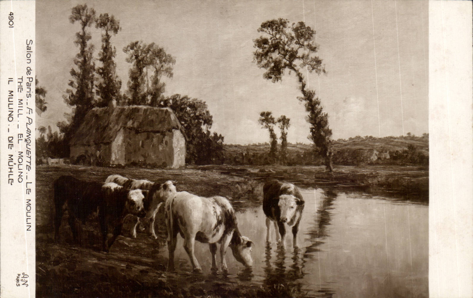 CPA Fantaisie Salon de Paris Planquette Le moulin Vaches