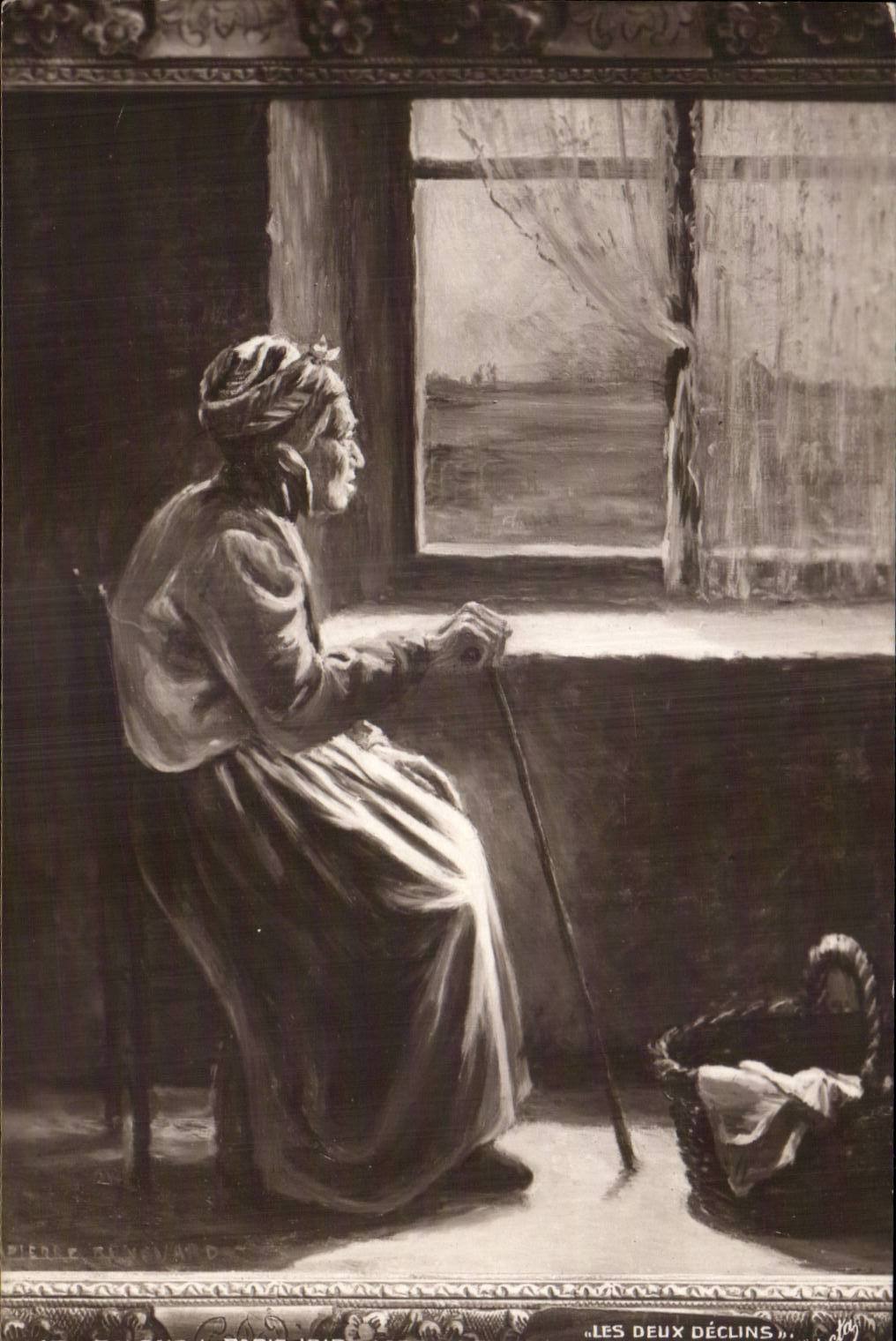 CPA Fantaisie Salons de Paris Lapierre Renouard Les deux declins 