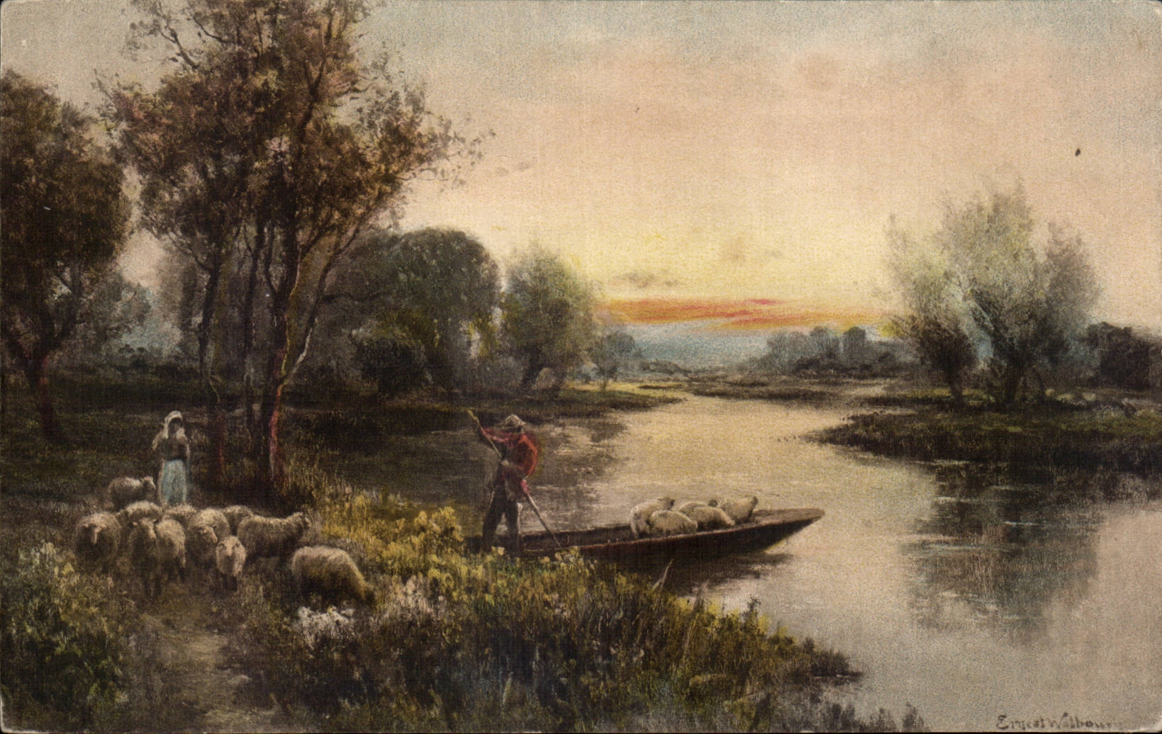 CPA Fantaisie Scene bucolique