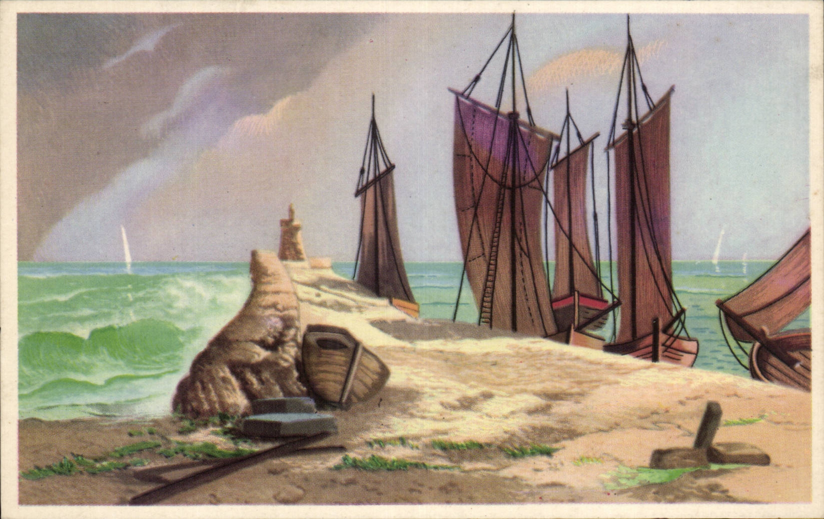 CPA Fantaisie Port et bateaux