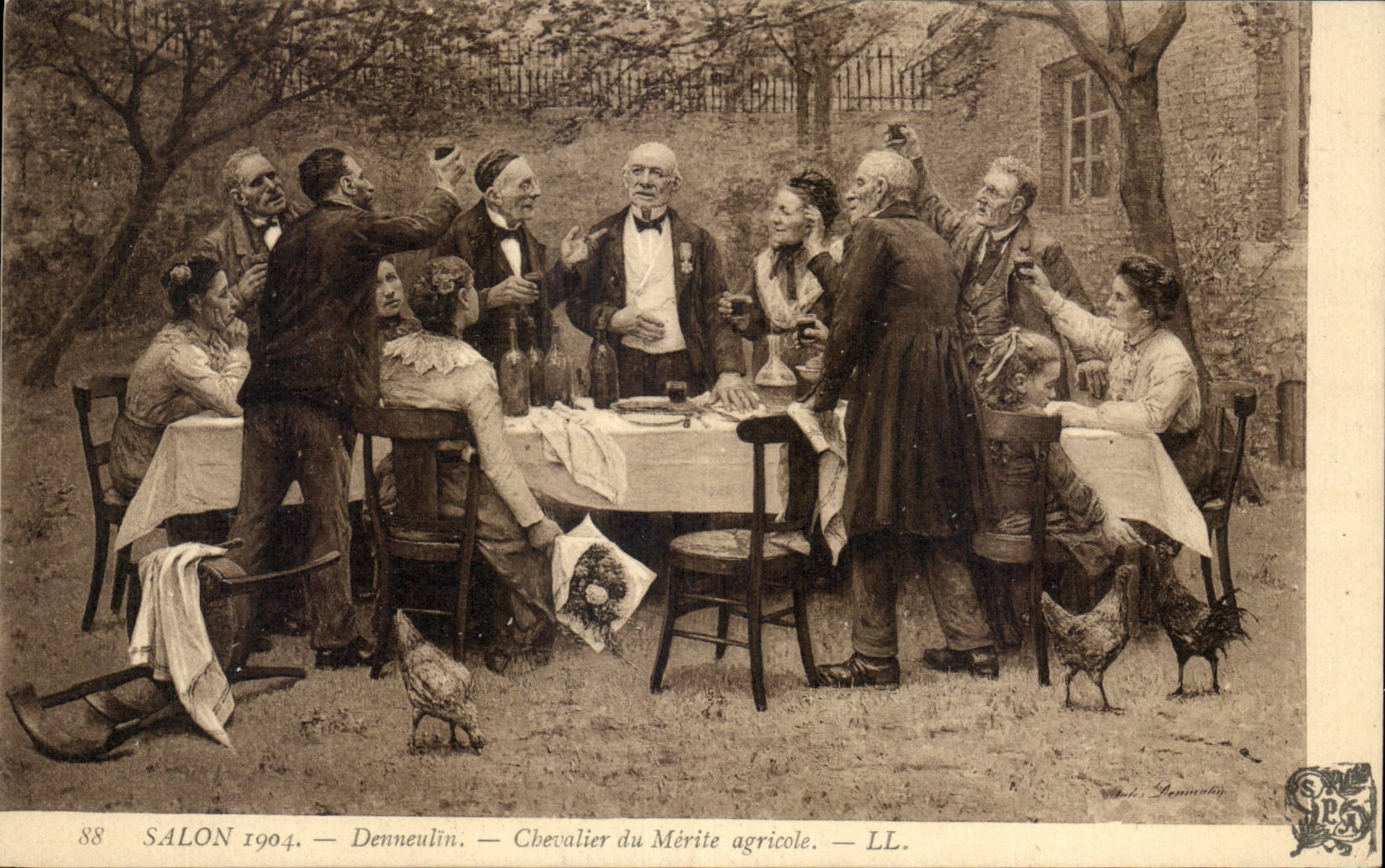 CPA Fantaisie Salon 1904 Denneulin Chevalier du merite agricole