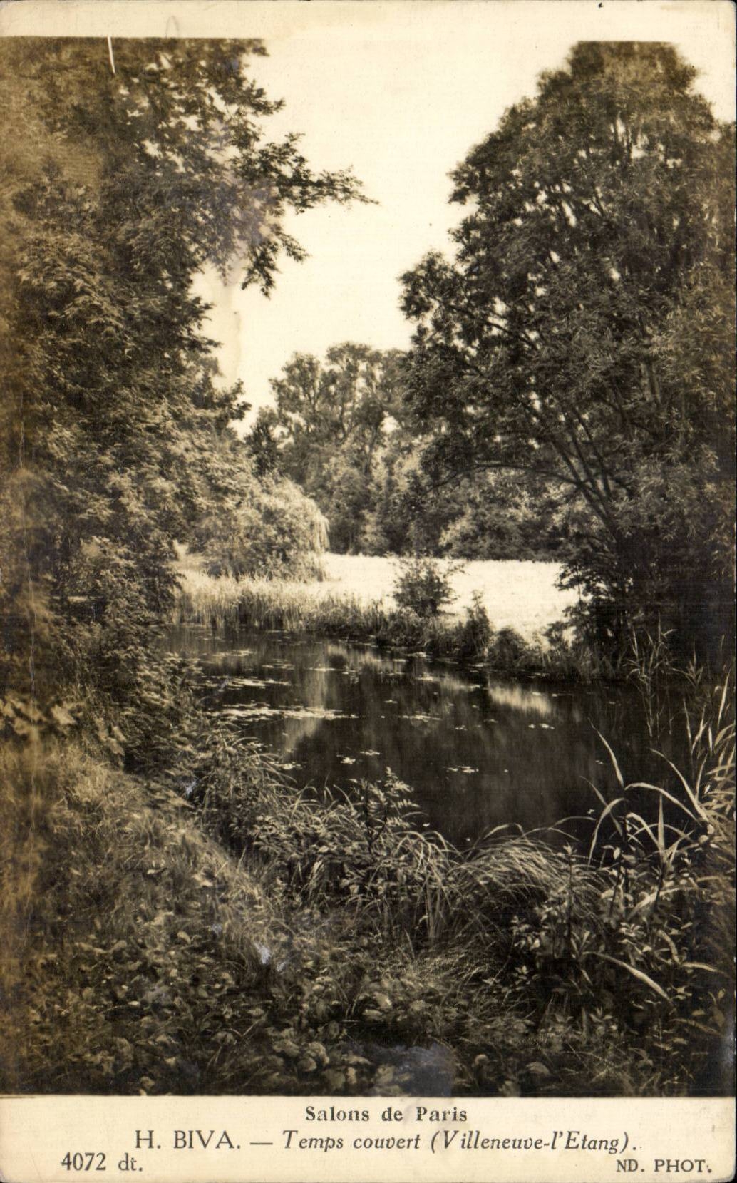 CPA Fantaisie Salons de Paris Biva Temps couvert Villeneuve l'etang