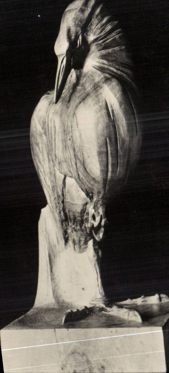 Agua madre de salmuera 1931 de la garza de la sala de estar de la fantasia de CPA