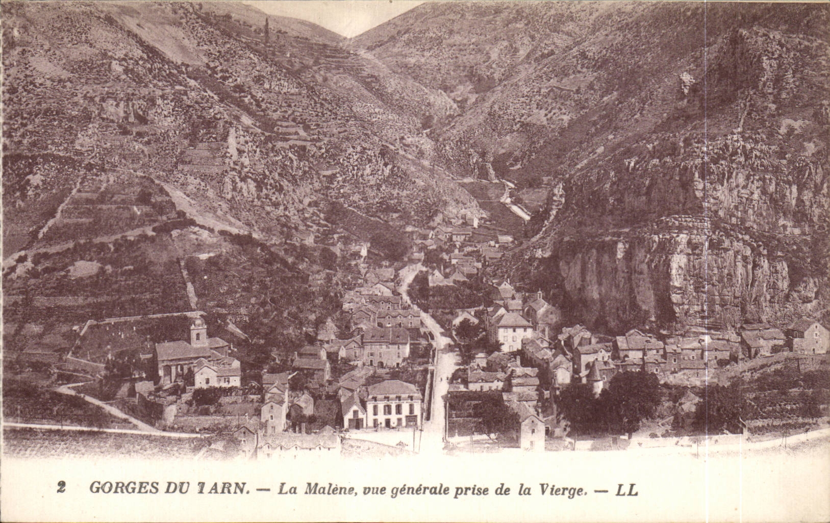 CPA Falls of the Tarn Malene View taken of the Virgin