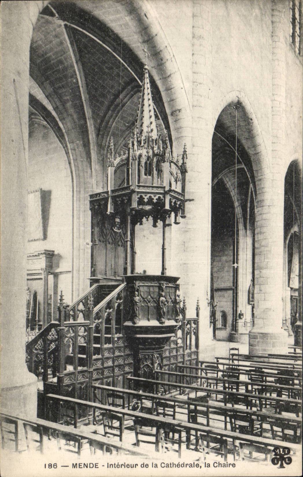 CPA Mende Interieur de la cathedrale La chaire