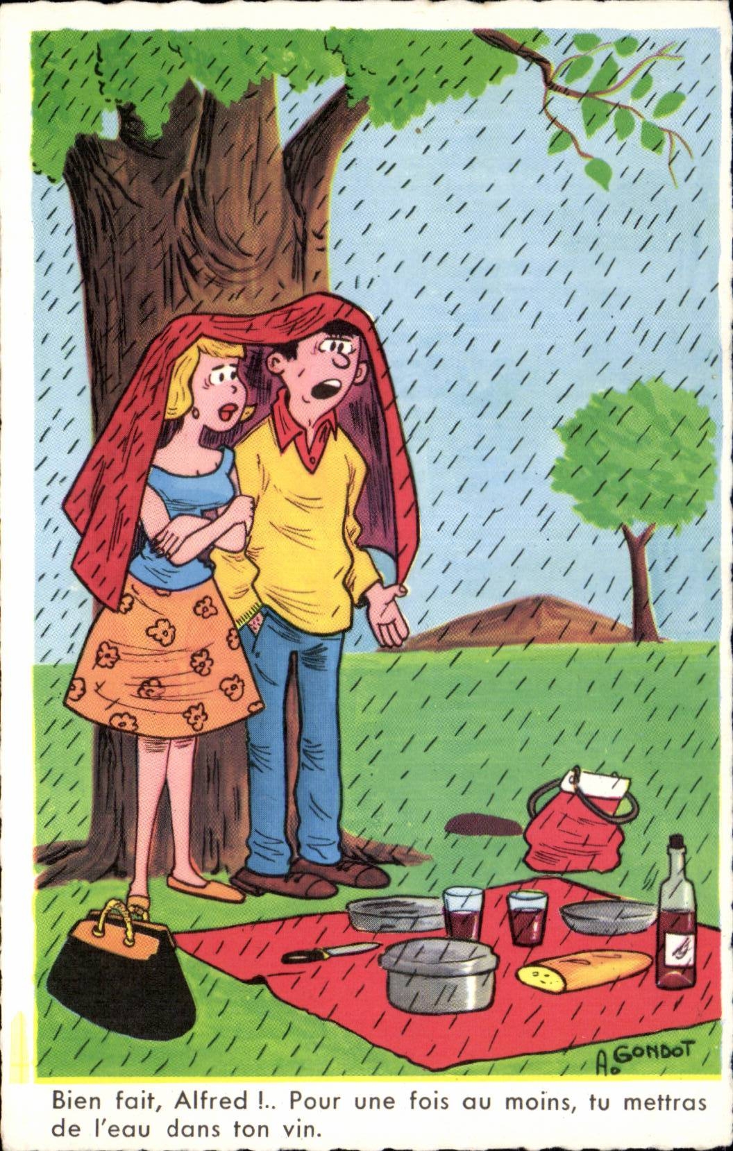 Humour - Illustration - Bien fait Alfred! - CPA Gondot
