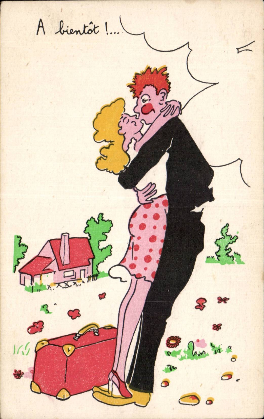 Humour - Illustration - A Bientot - CPA 