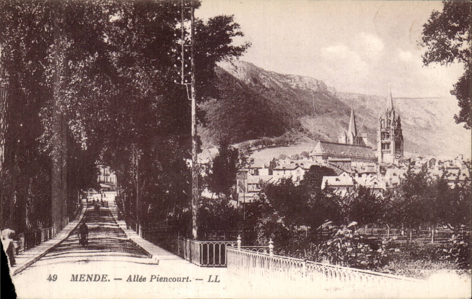 Mende - Allee Piencourt - CPA 