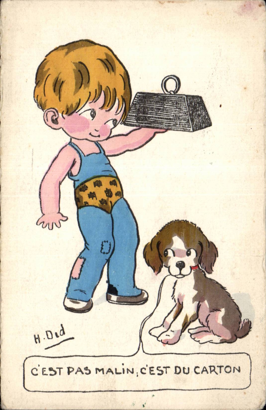 Fantasia - ninos - no es - perro - el perro malo - CPA