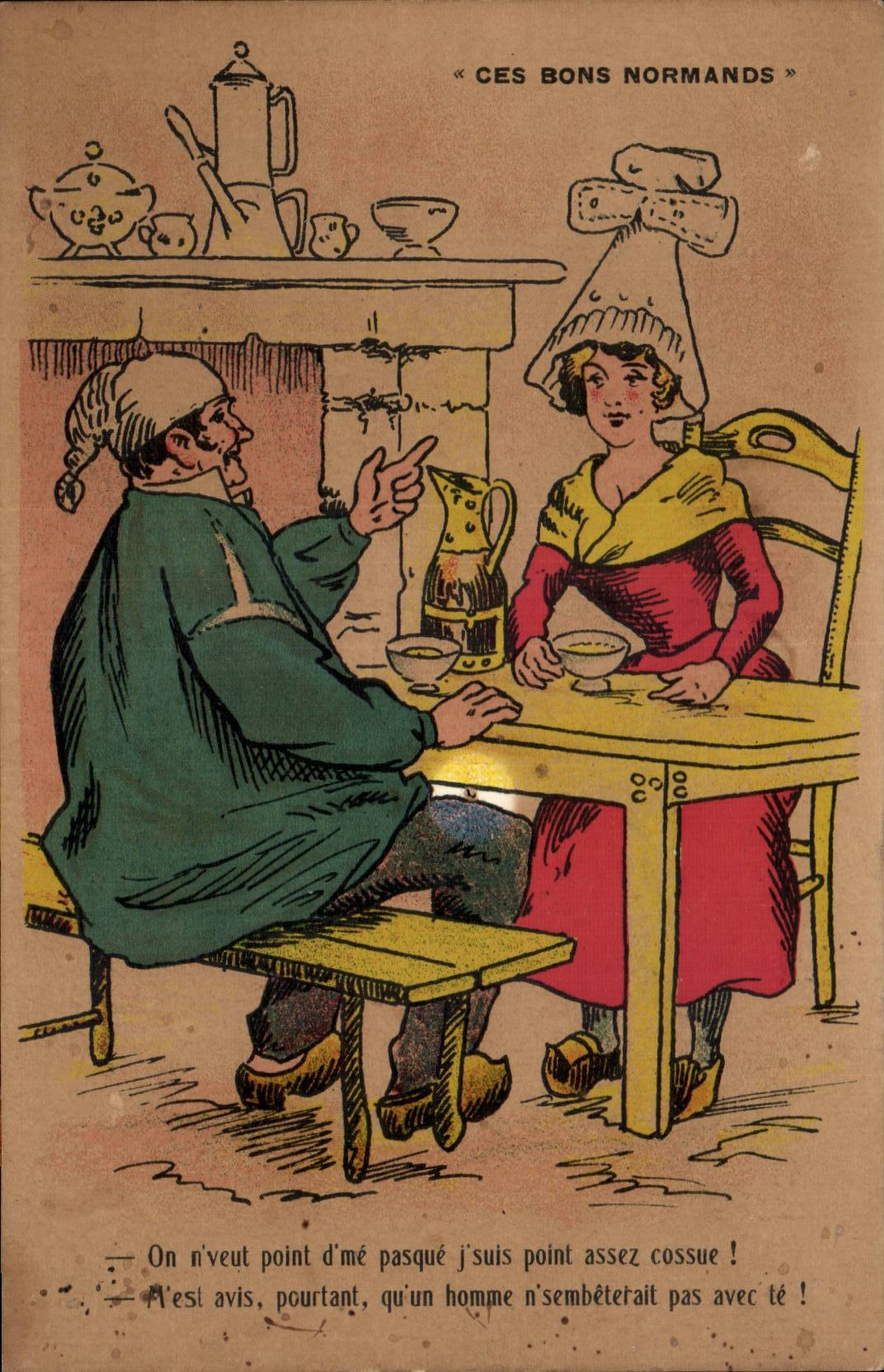 Humour - Illustration - Ces Bons Normands - CPA 