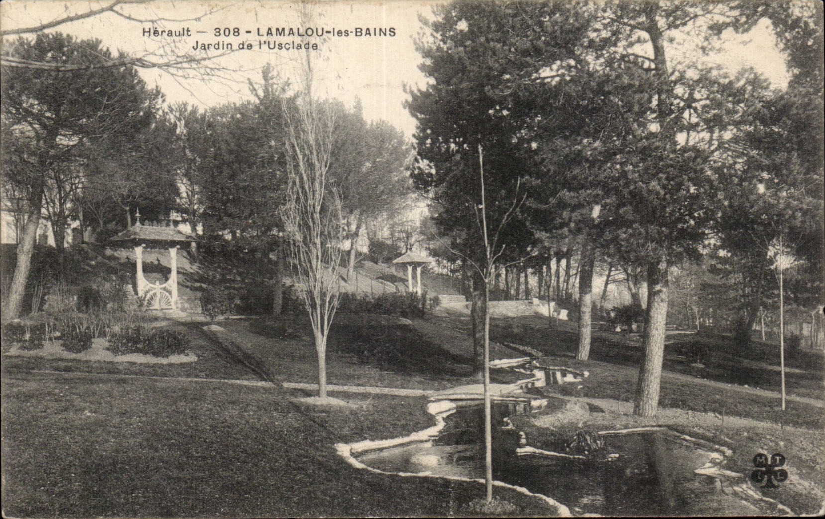 CPA Lamalou les Bains Garden of the usclade