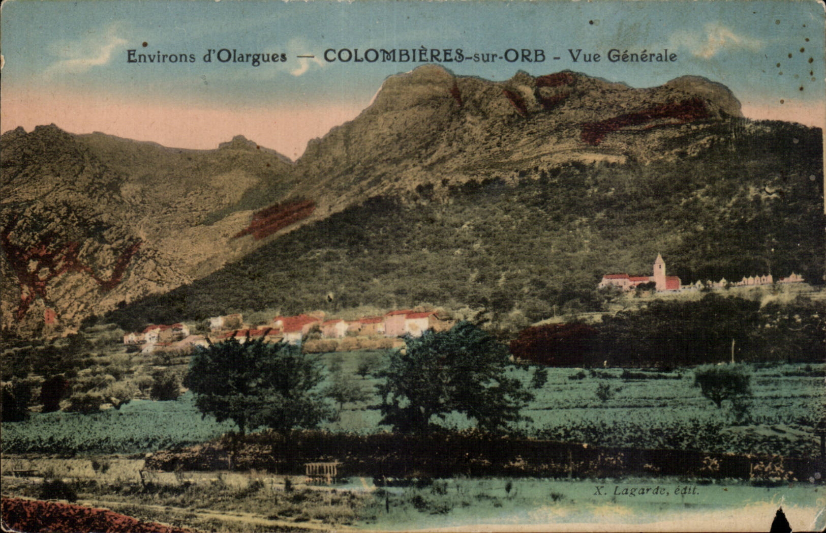 CPA Surroundings of olargues Colombieres on Orb View