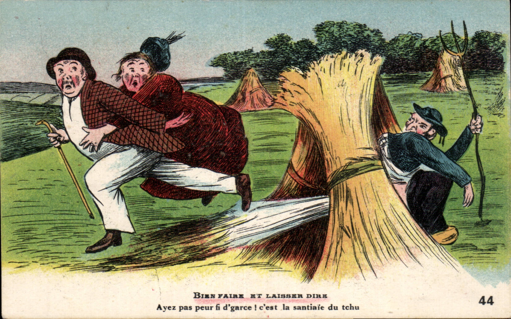 CPA Fantaisie Humour Bien faire et laisser dire