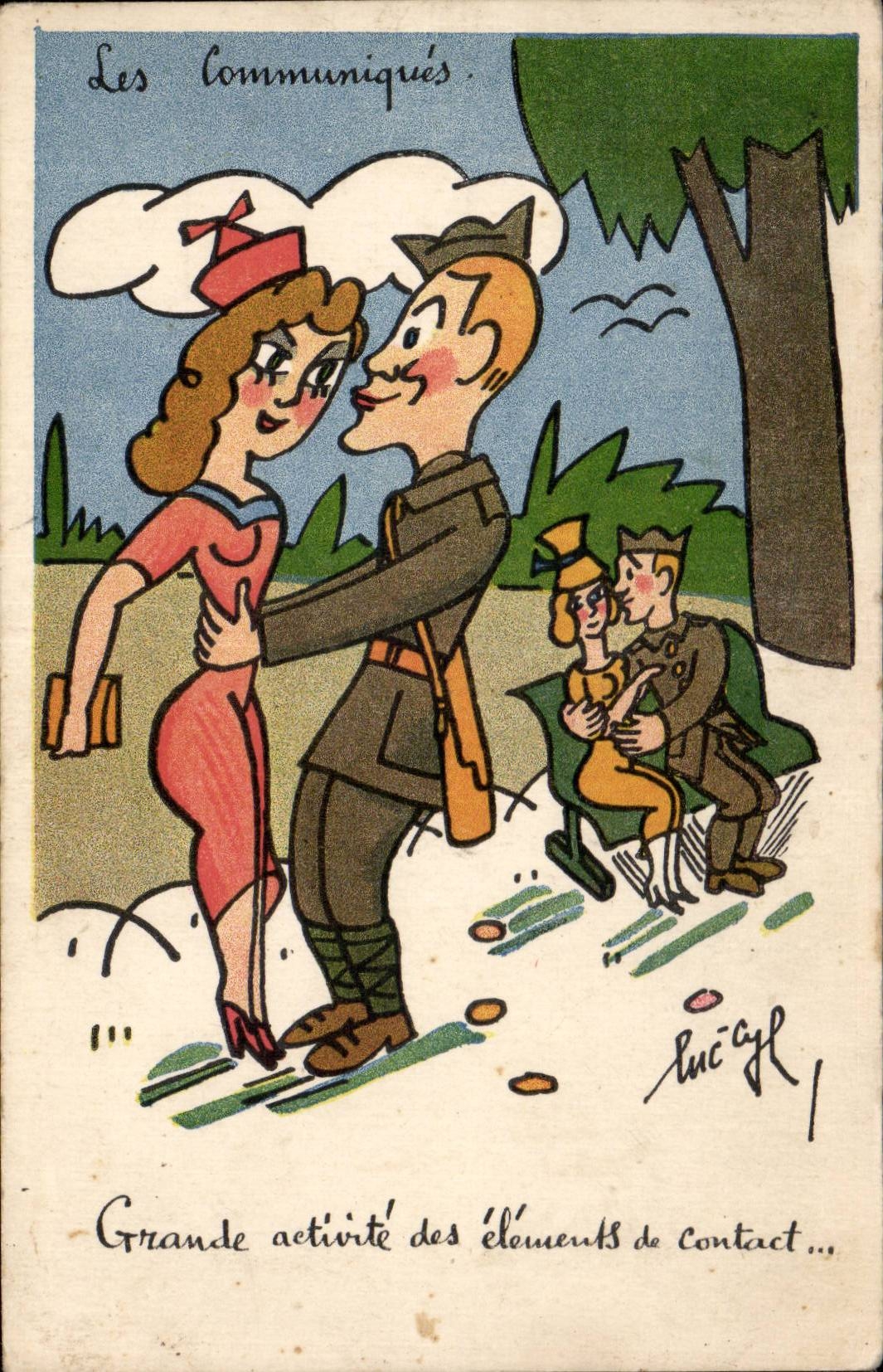 CPA Fantaisie Humour Les communiques Militaria 