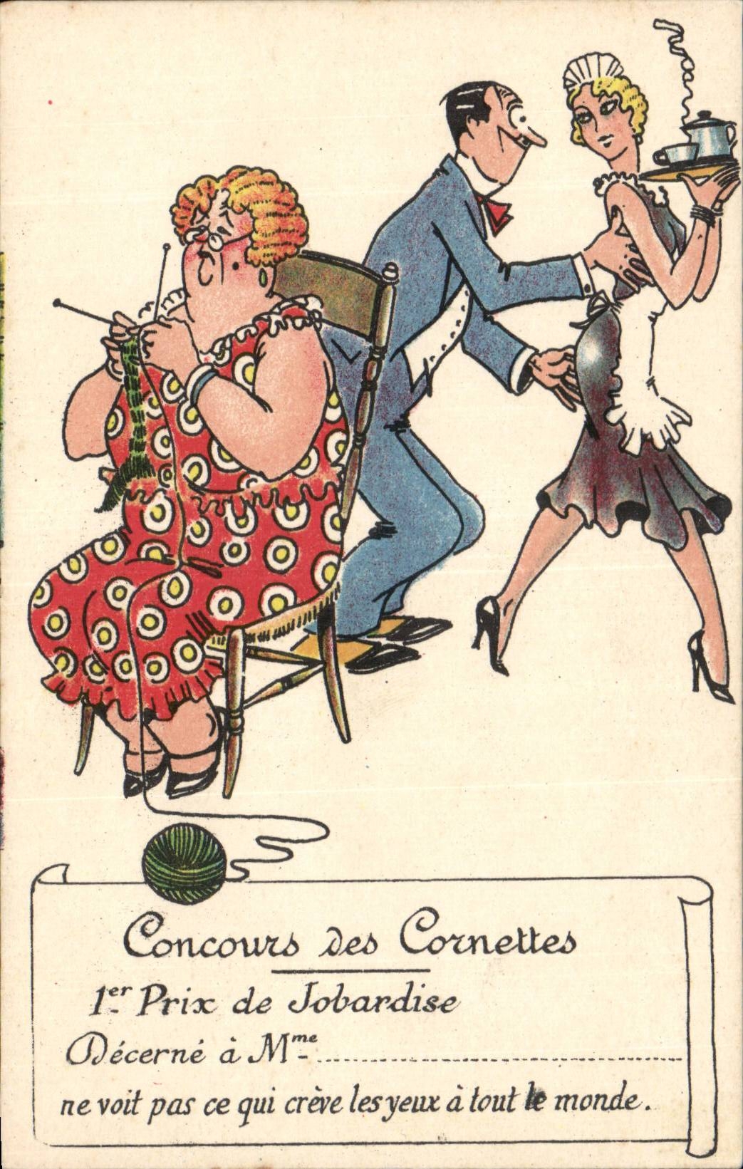 CPA Fantaisie Concours des cornettes 1er prix de jobardise