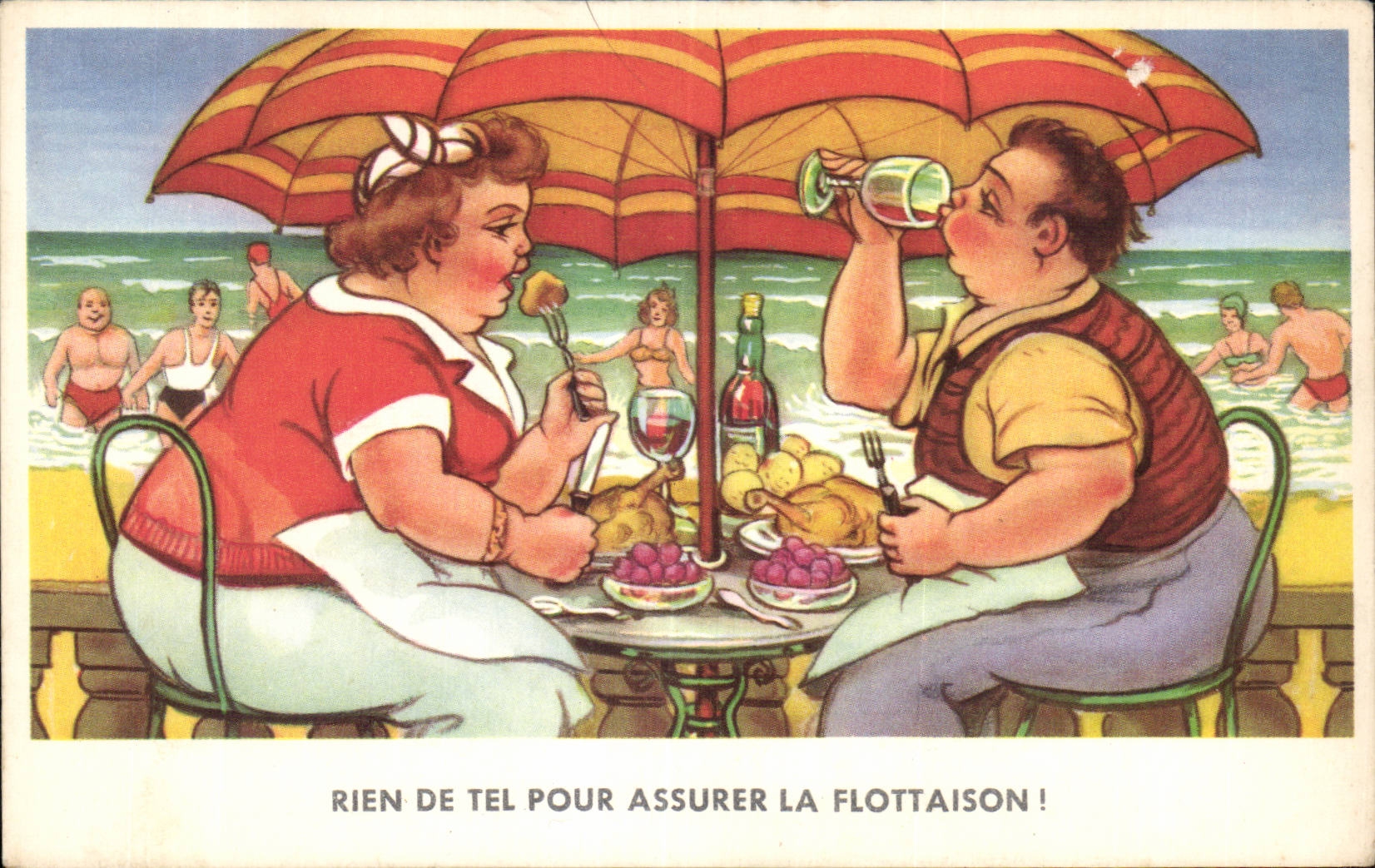 CPA Fantaisie Rien de tel pour assurer la flotaison 