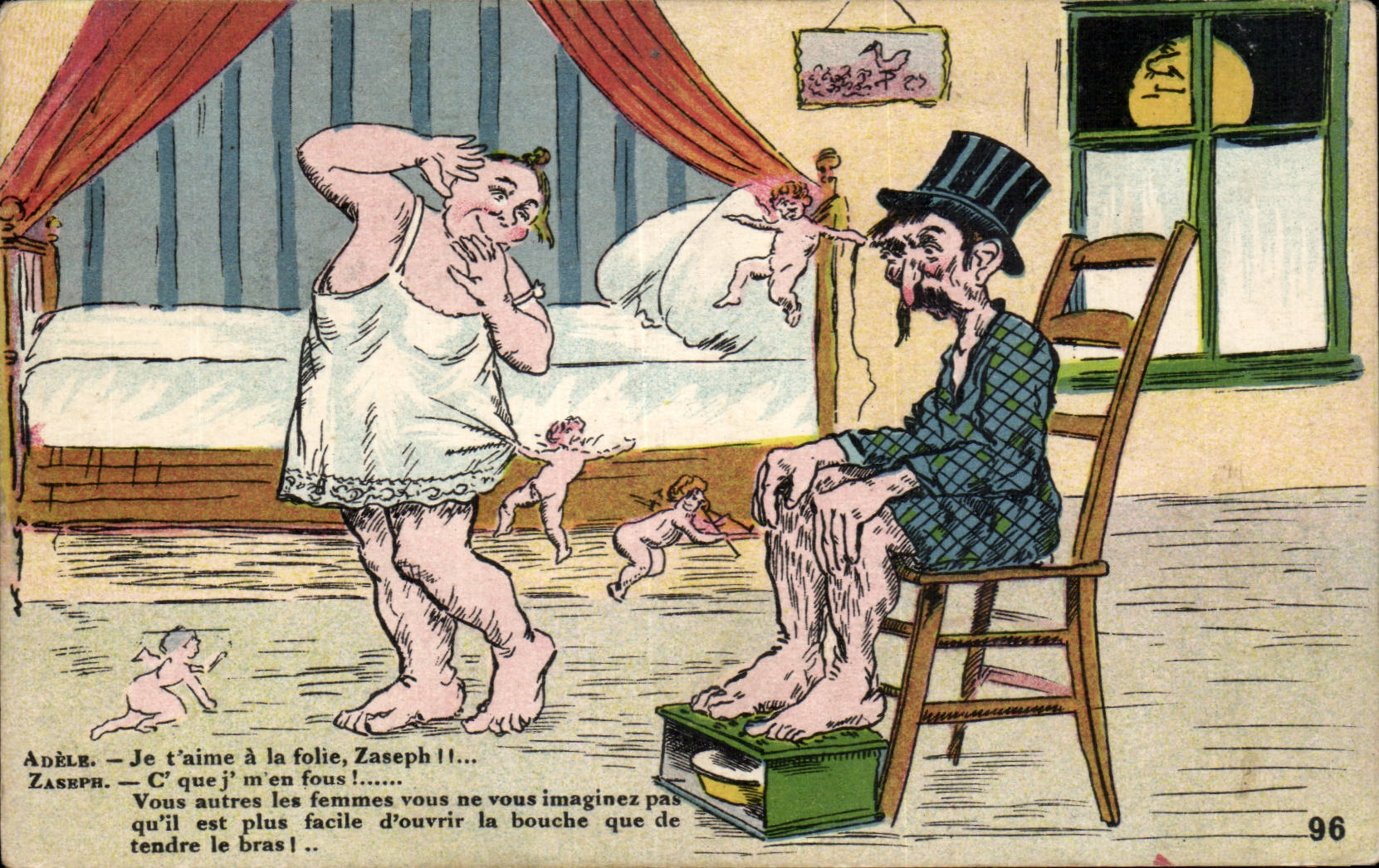 CPA Fantaisie Adele Zaseph Ange Angel