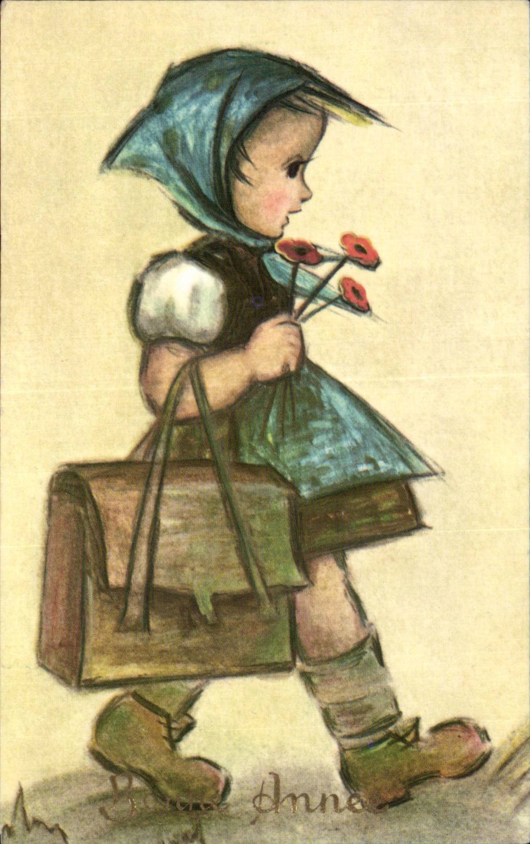 Feliz Ano Nuevo del nino de la fantasia de CPA