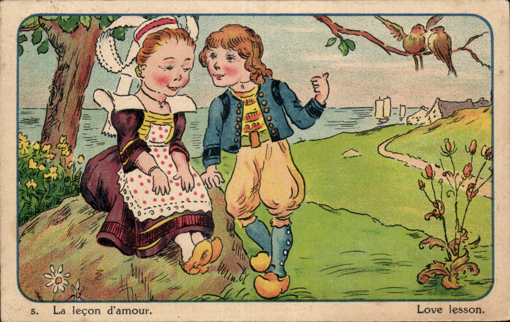 Ninos - ilustracion - la leccion del amor - CPA