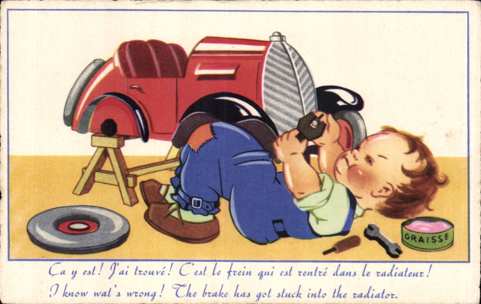 Nino del automovil de la fantasia de CPA