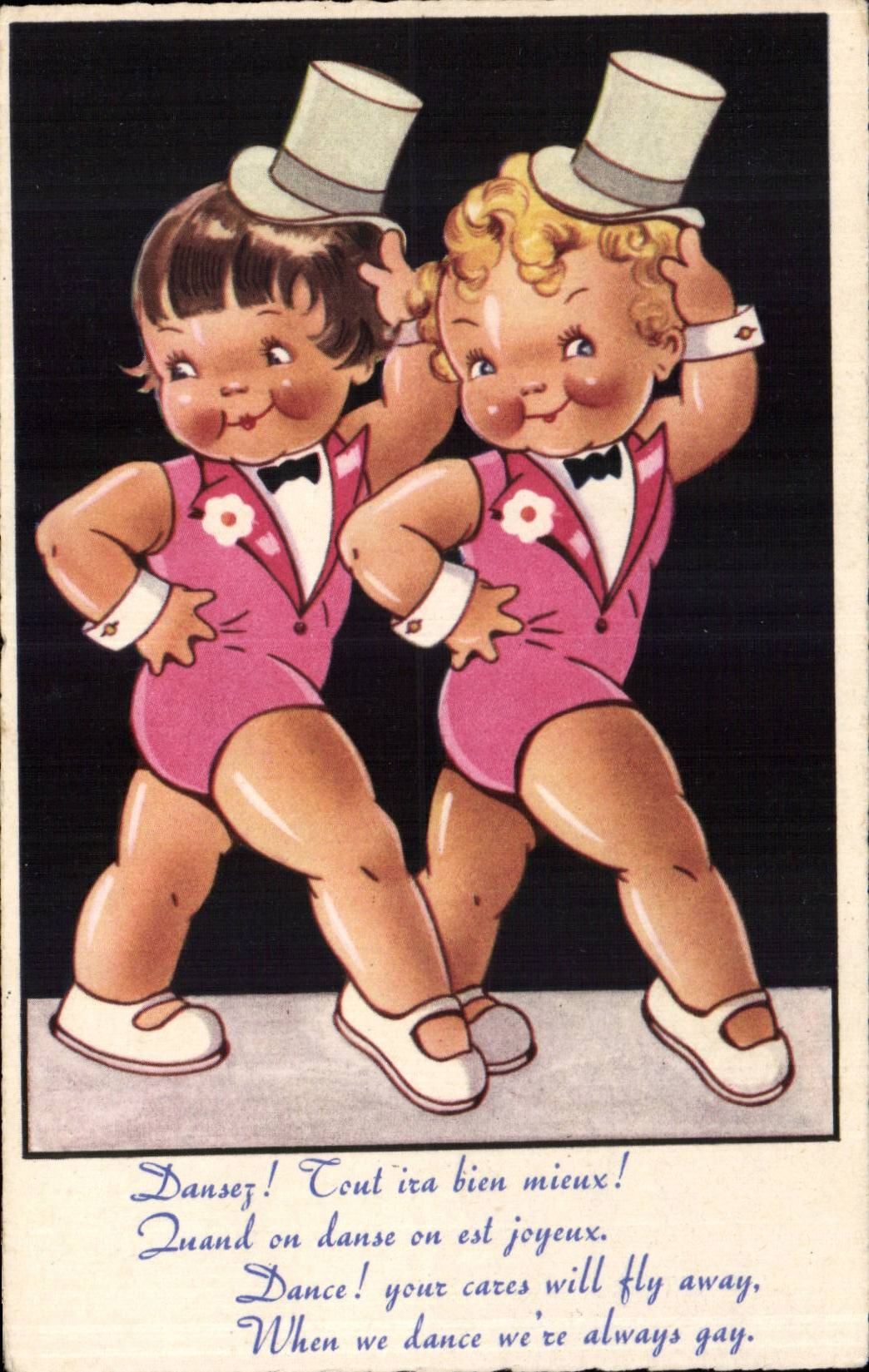 Bailarines del nino de la fantasia de CPA