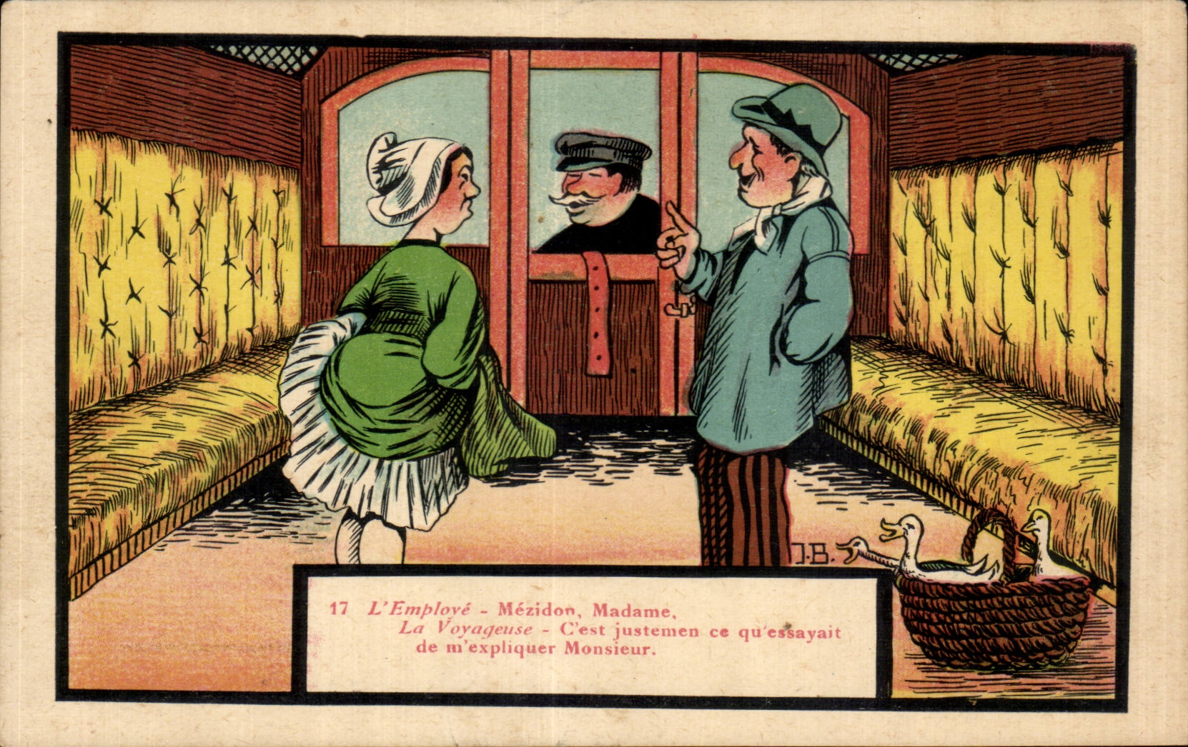 CPA Fantaisie L'employe de train 