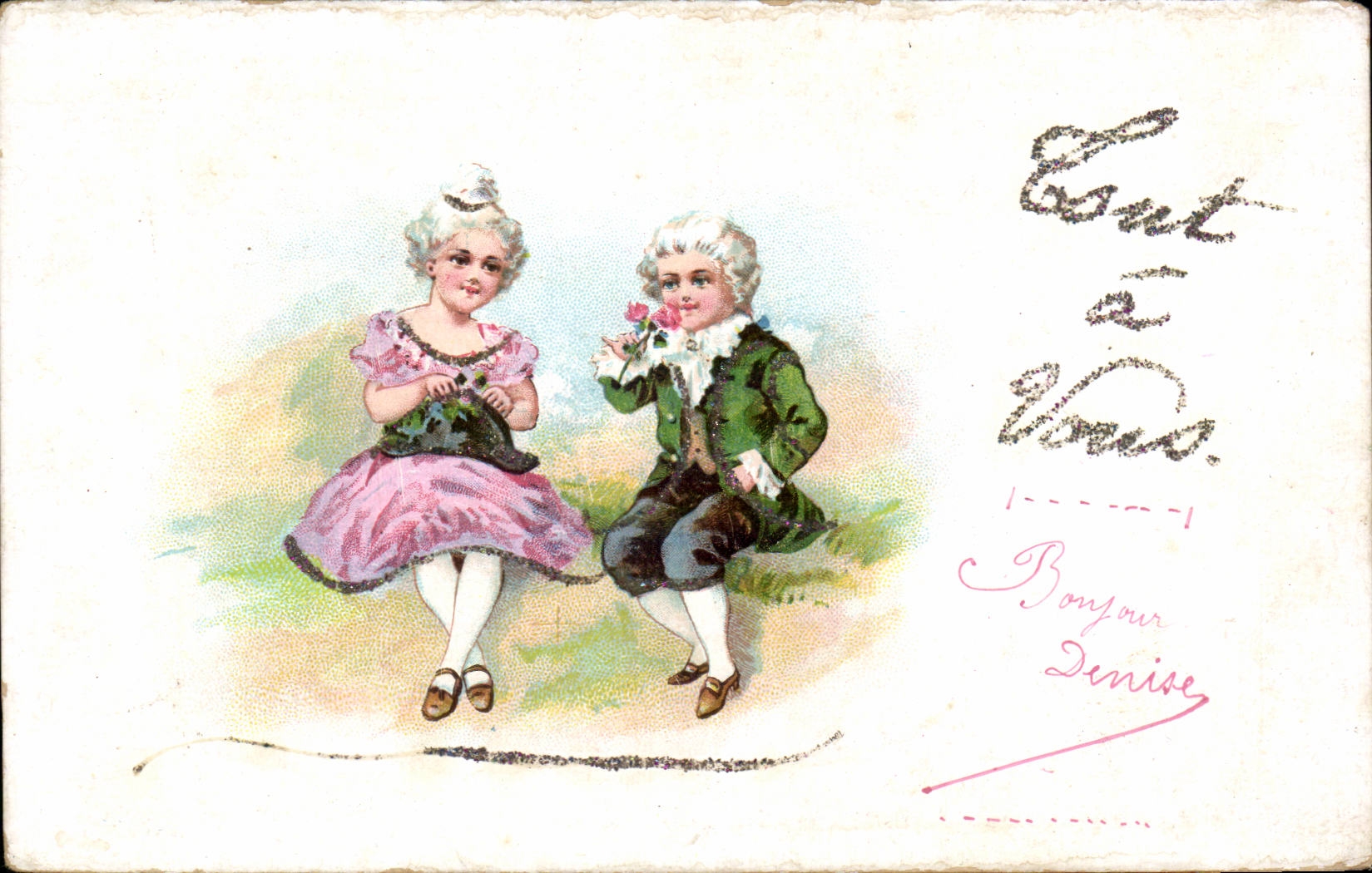 Fantasia - ninos - ilustracion - ninos nobles - CPA