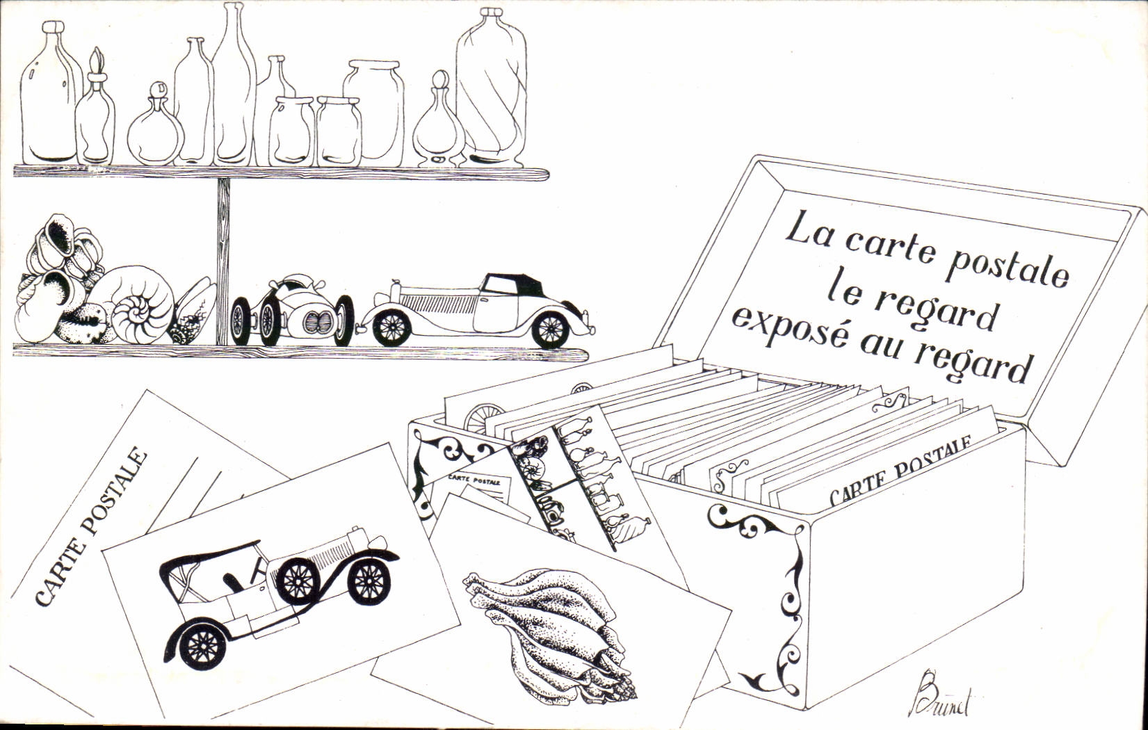 Humour - La Carte Postale le Regarde - Illustration - CPA 