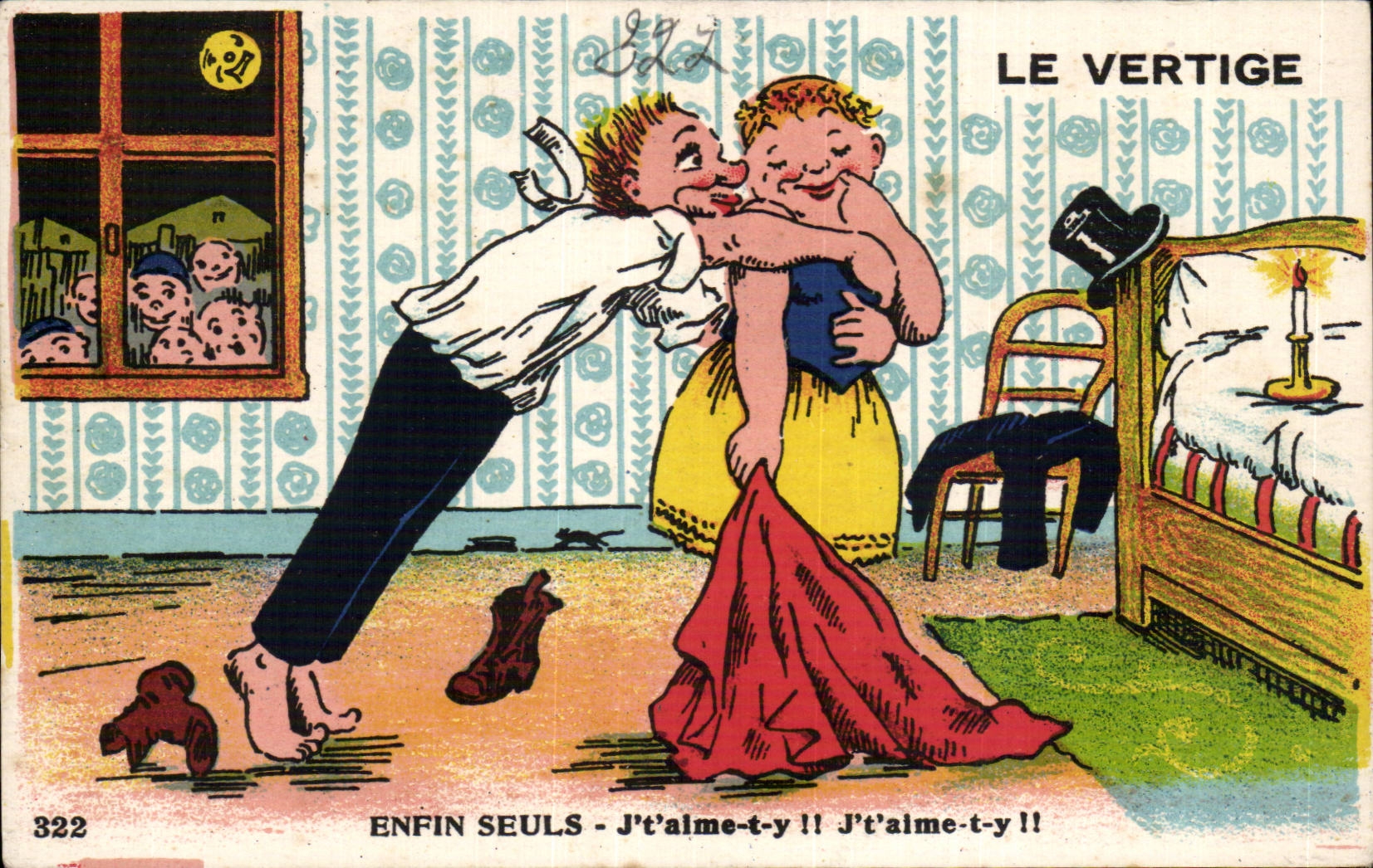 Humour - Illustration - La Vertige - Happy Couple - CPA 