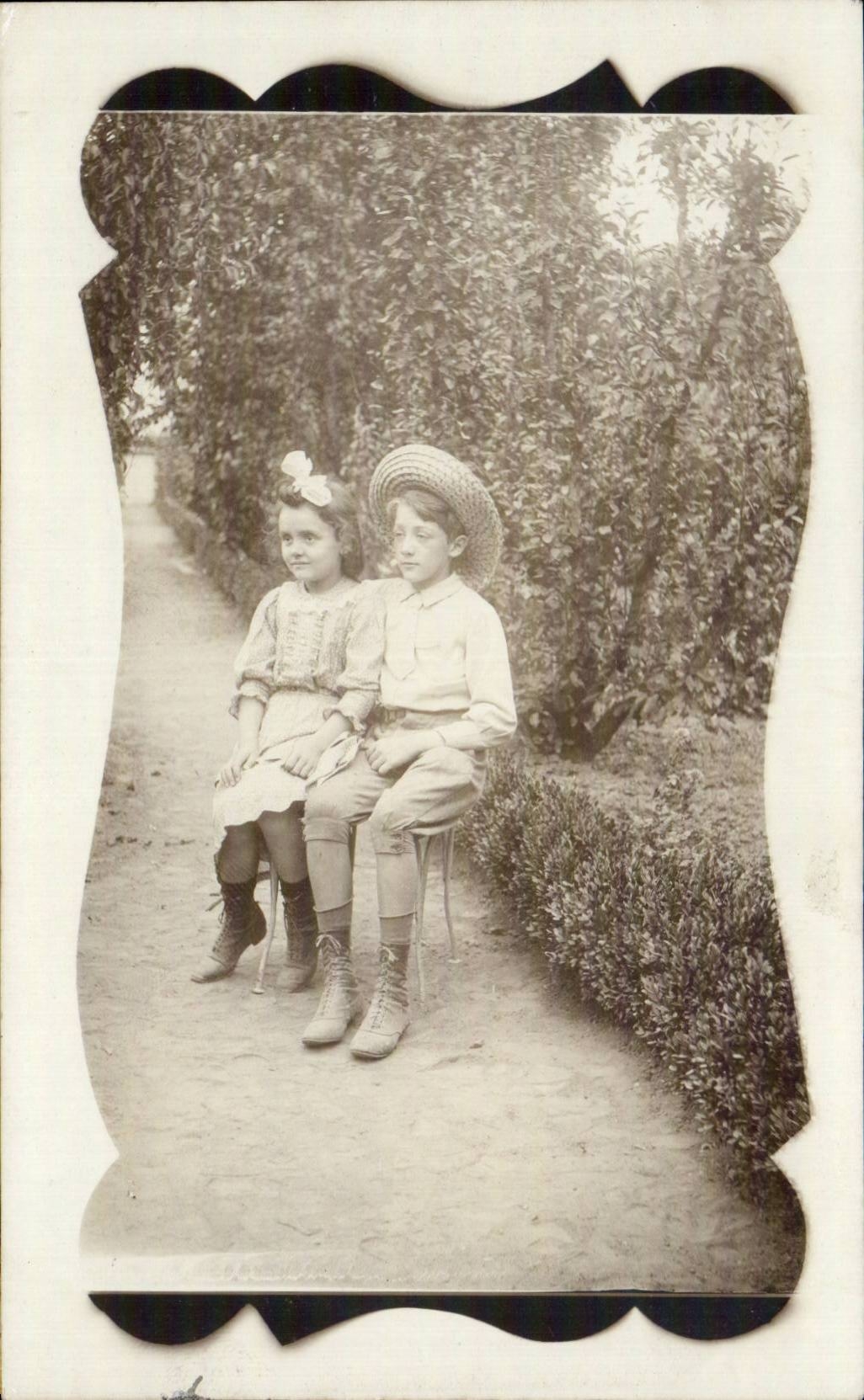 Fantasia verdadera de la foto - ninos - dos ninos - CPA