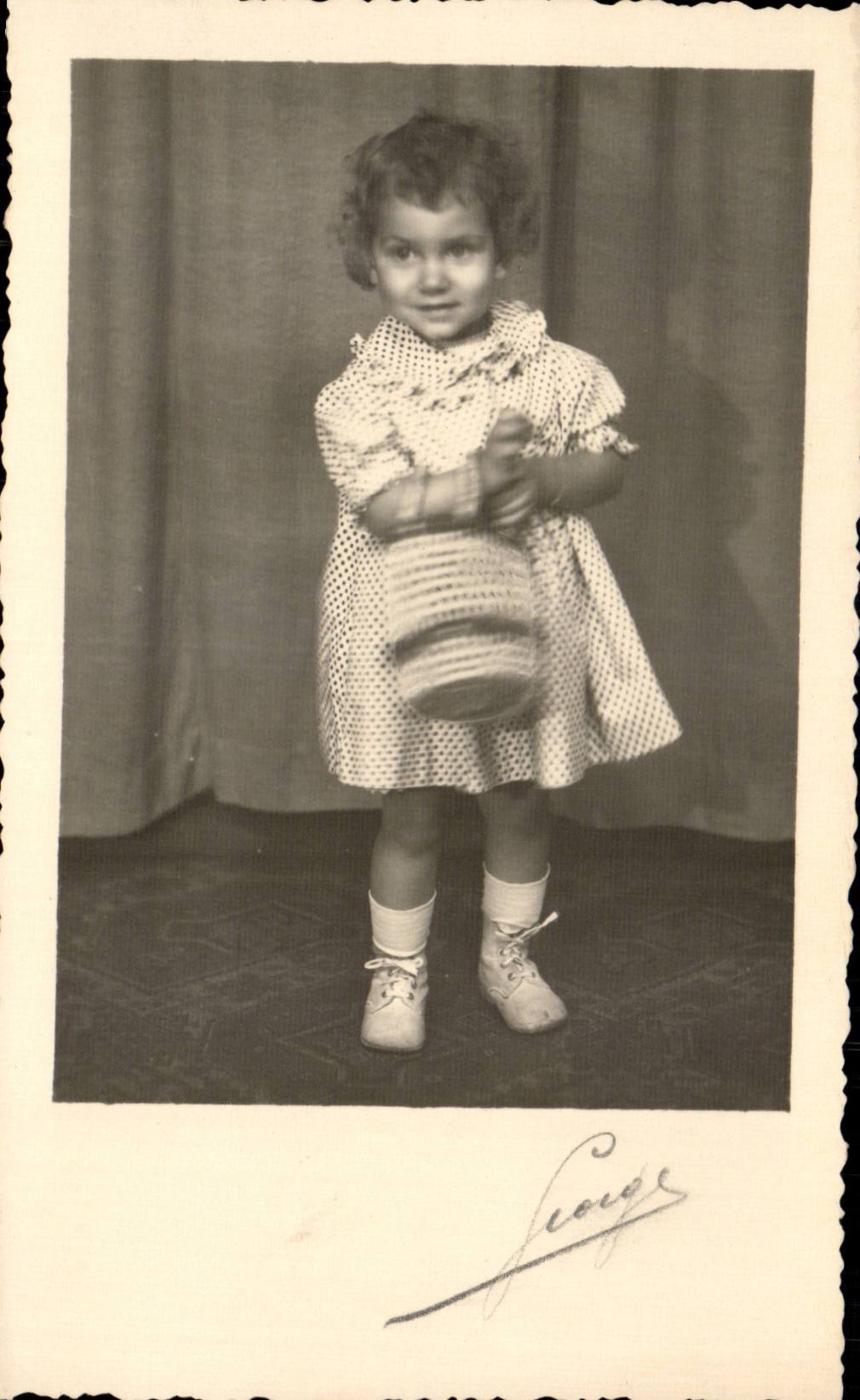 Fantasia verdadera de la foto - ninos - muchacha - nina con el monedero - CPA