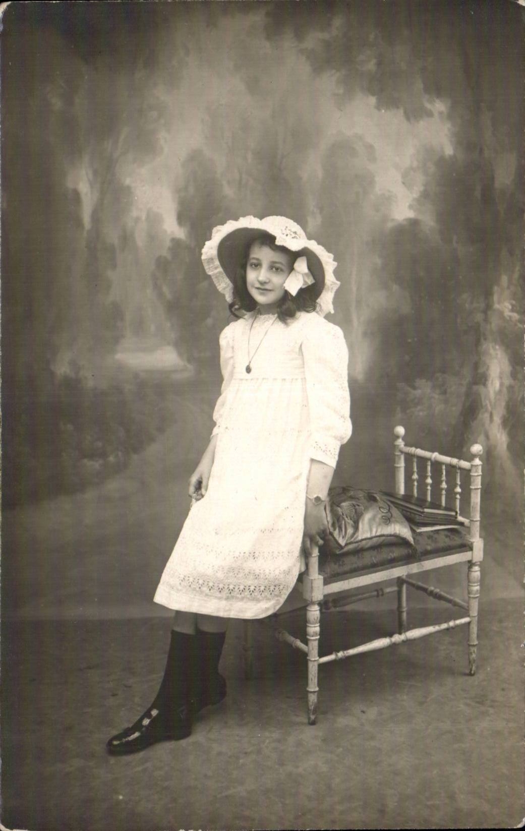 Fantasia verdadera de la foto - ninos - bebe - bebe - - CPFantaisie - ninos - muchacha - nina con el sombrero bonito R - CPA