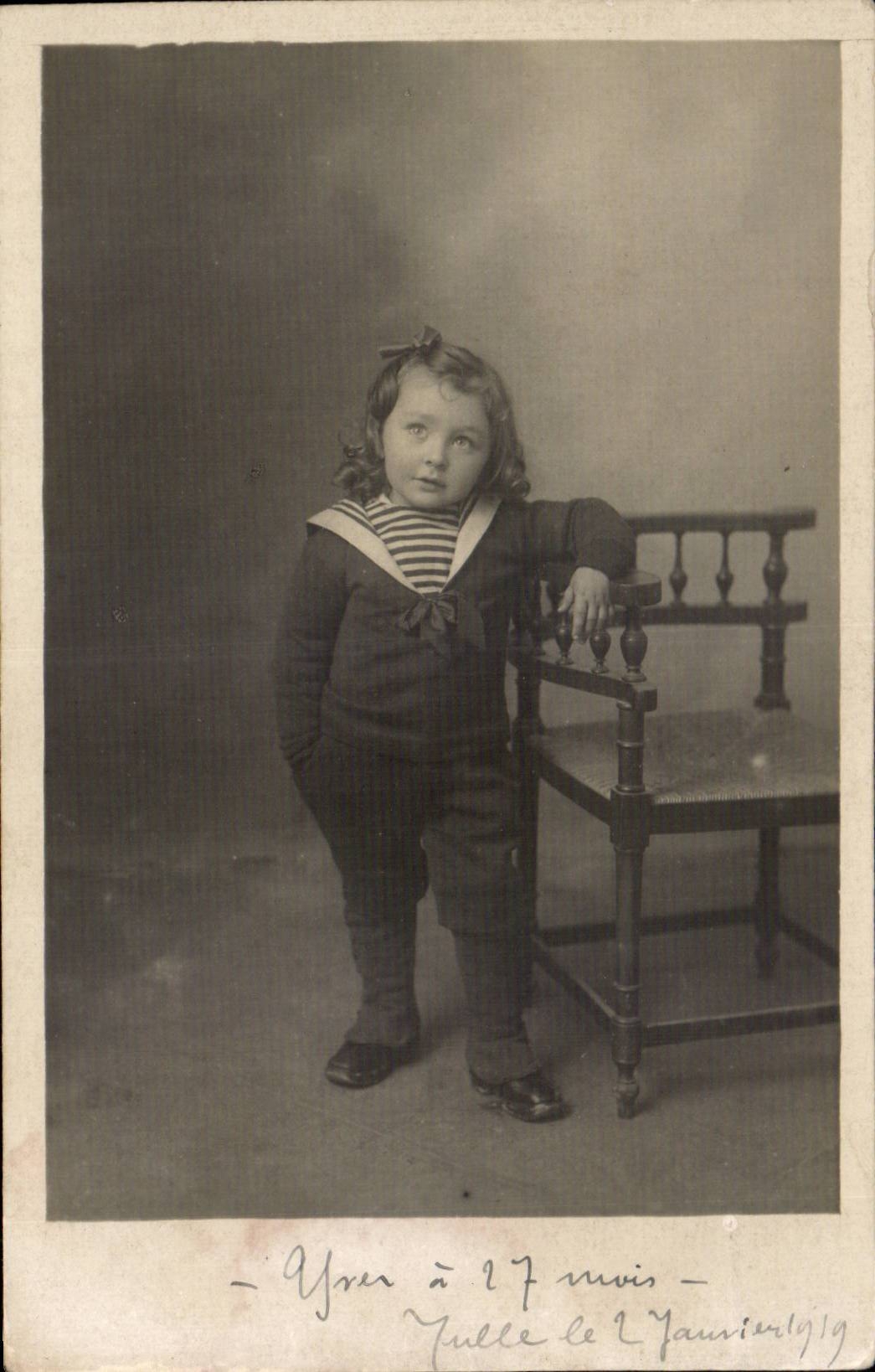 Fantasia verdadera 1919 - bebe de Tulle de la foto de los ninos - bebe - fantasia de CPA - muchacha - nina - nino - CPA